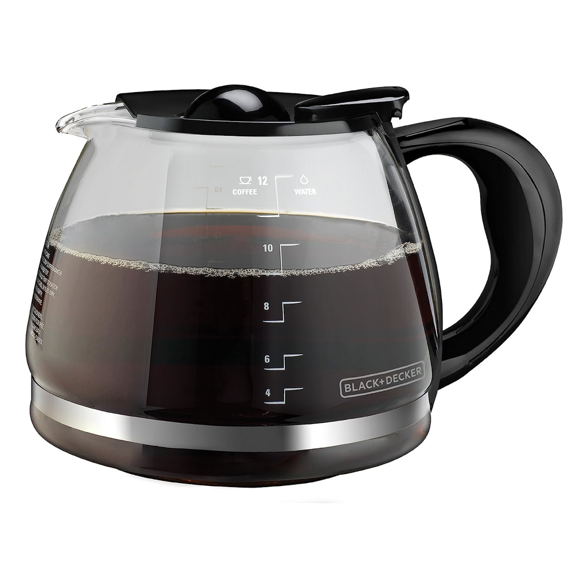 Black + Decker GC3000B: Jarra de Repuesto de Vidrio Duralife para Cafeteras - Compatible con Modelos de 12 Tazas