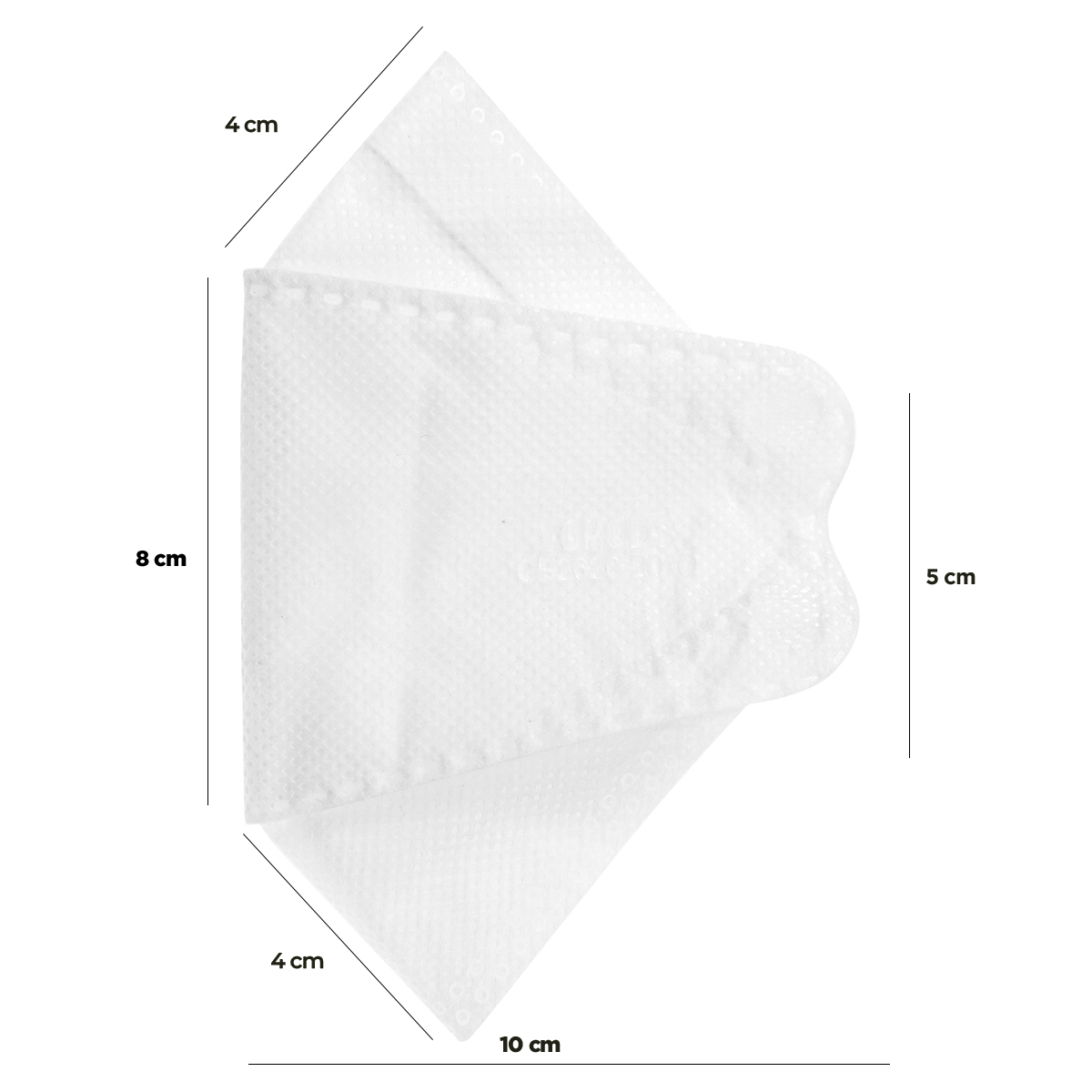 Cubrebocas Kf94 Mascarillas 3d Colores 10pzs Filtración 94% Blanco.