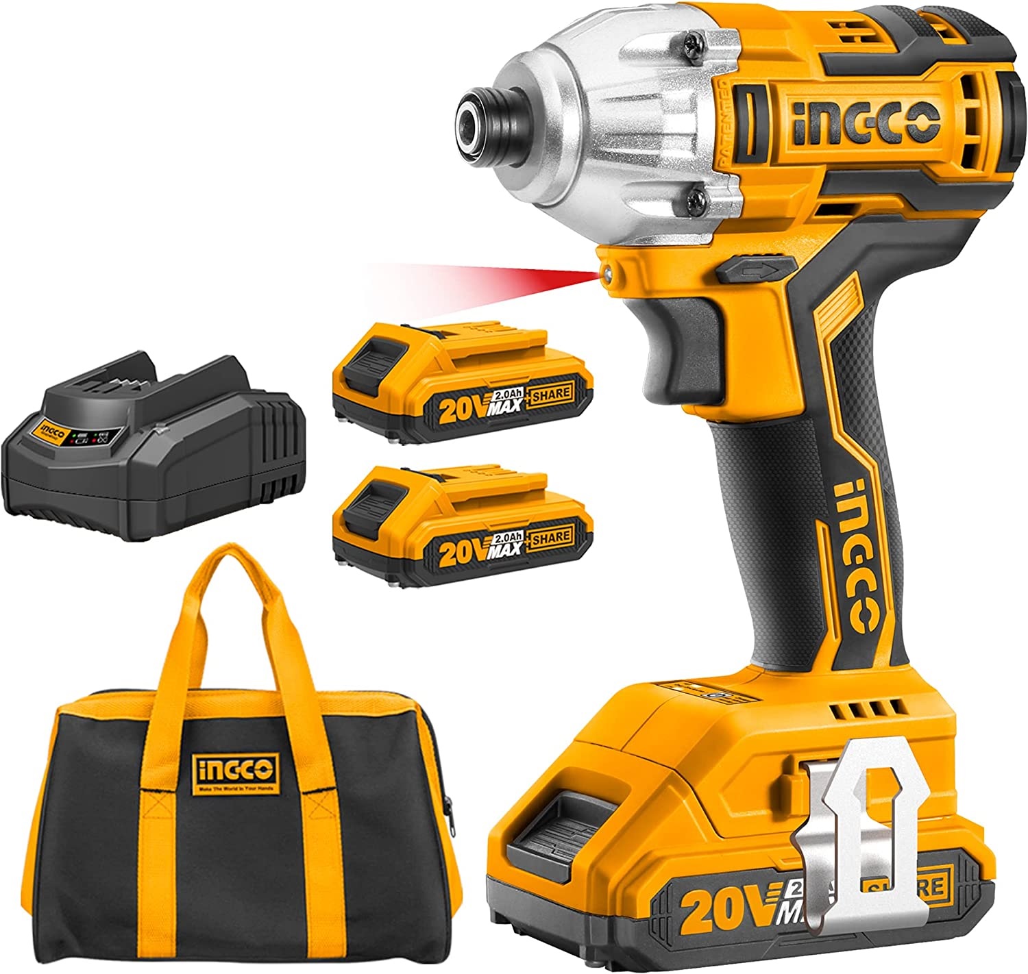 Atornillador De Impacto Inalámbrico 20 V Ingco Brushless