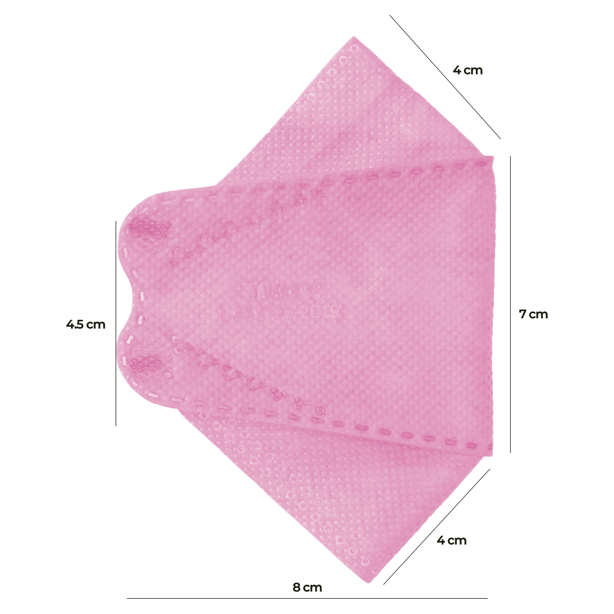 Cubrebocas Kf94 Infantil Mascarillas De Colores 15 Pzs Rosa Claro Rosa claro