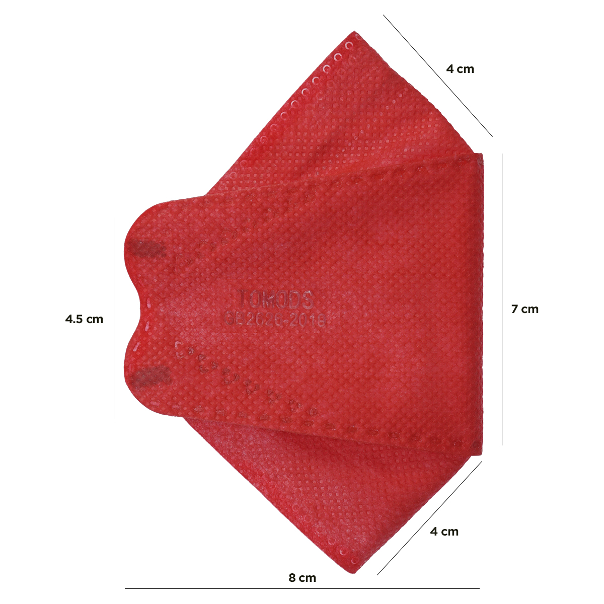 Cubrebocas Kf94 Infantil Mascarillas De Colores 15 Pzs Rojo