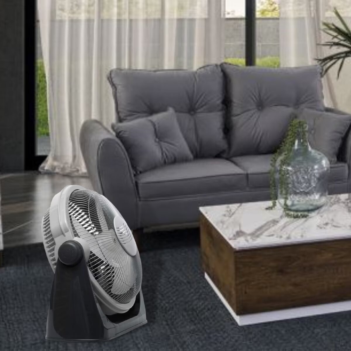 Ventilador De Piso Man FREAL 0013 13 Pulgadas 3 Velocidades-Gris