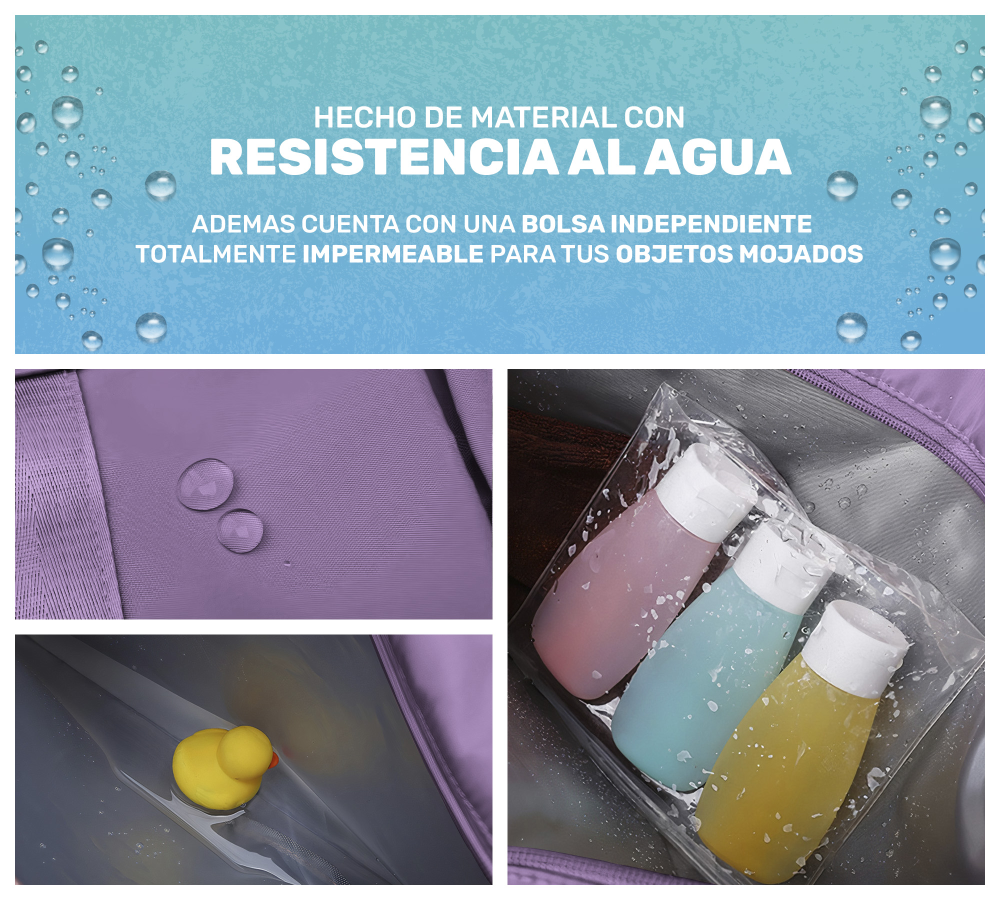 MALETA DEPORTIVA MOCHILA GYM BOLSA DE VIAJE IMPERMEABLE 