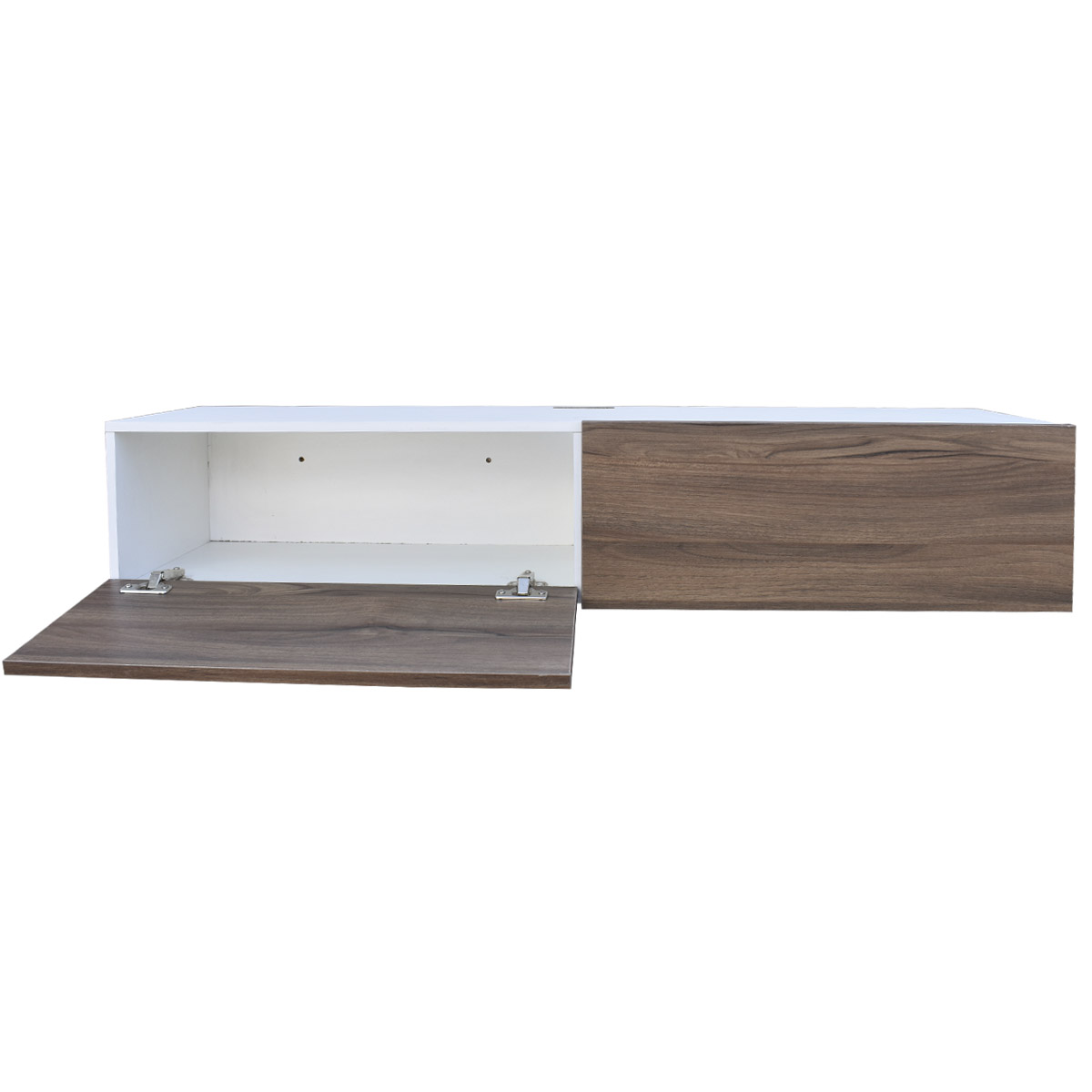 Centro De Entretenimiento para tv Flotante Hogare , 2 Puertas color Blanco Parota