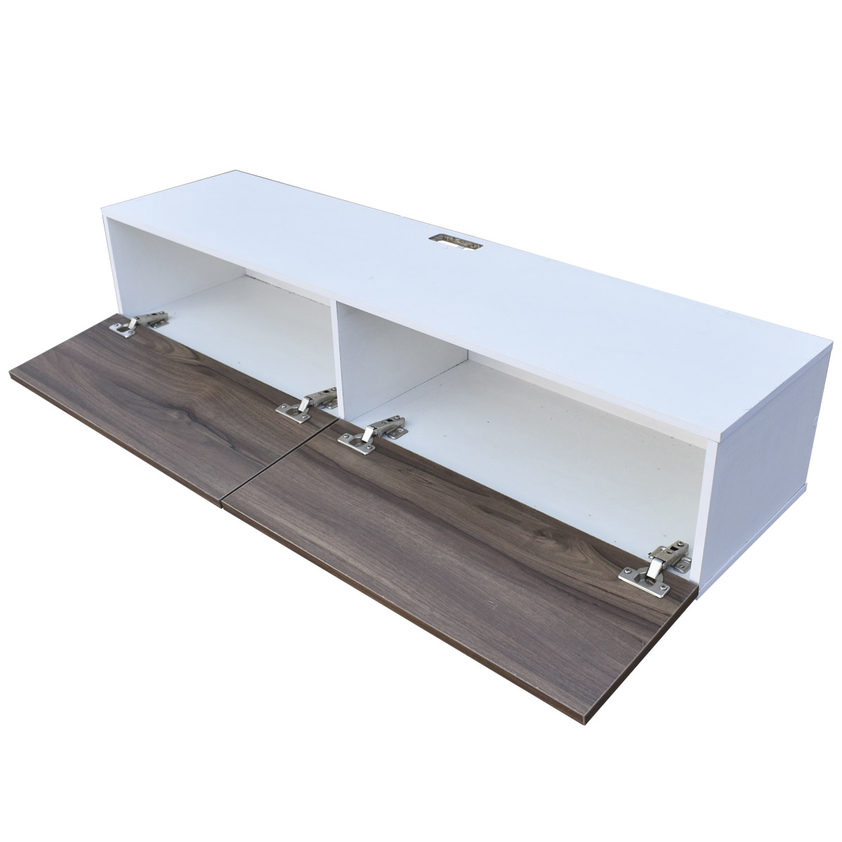 Centro De Entretenimiento para tv Flotante Hogare , 2 Puertas color Blanco Parota