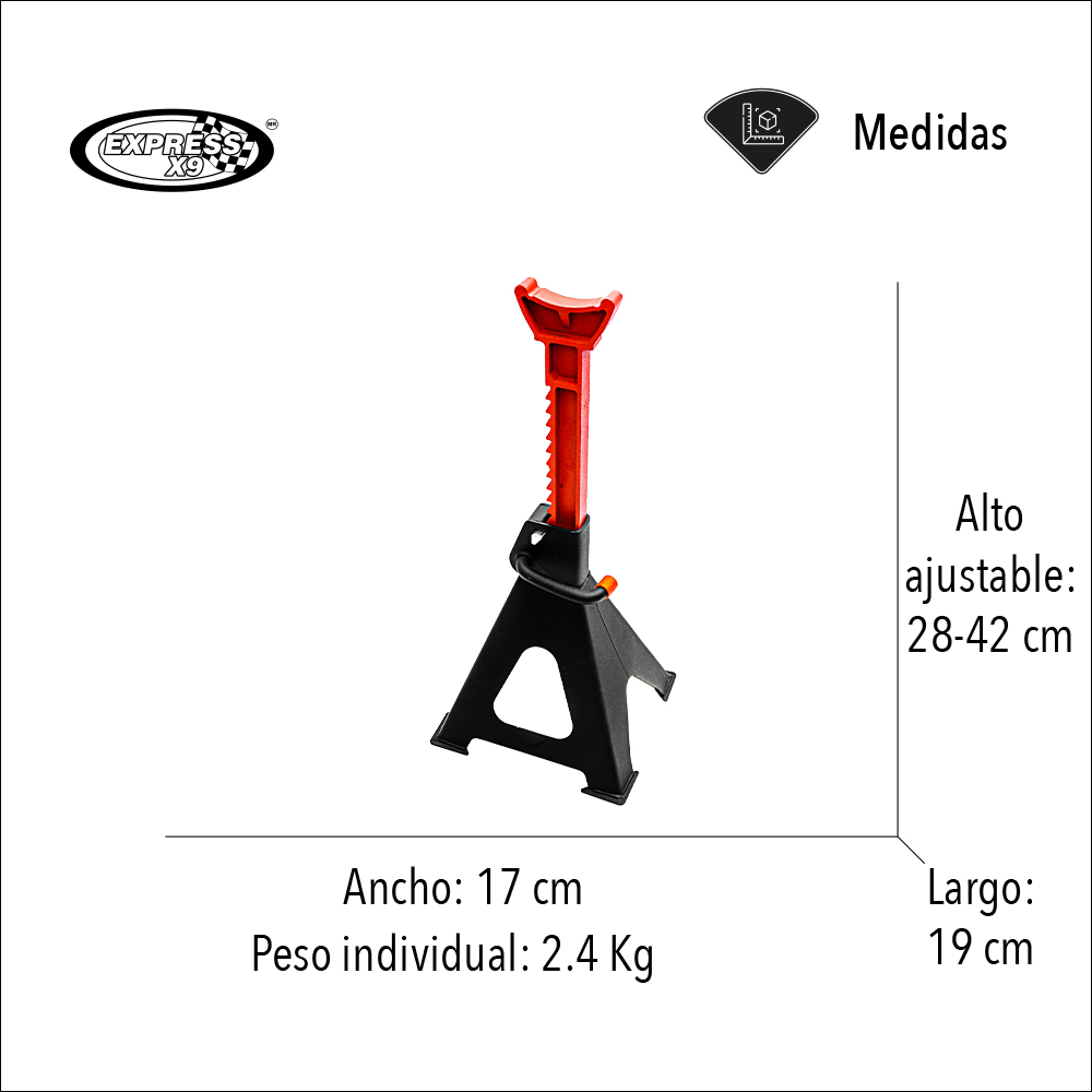 Torres Para Auto 2 Piezas 3 Toneladas