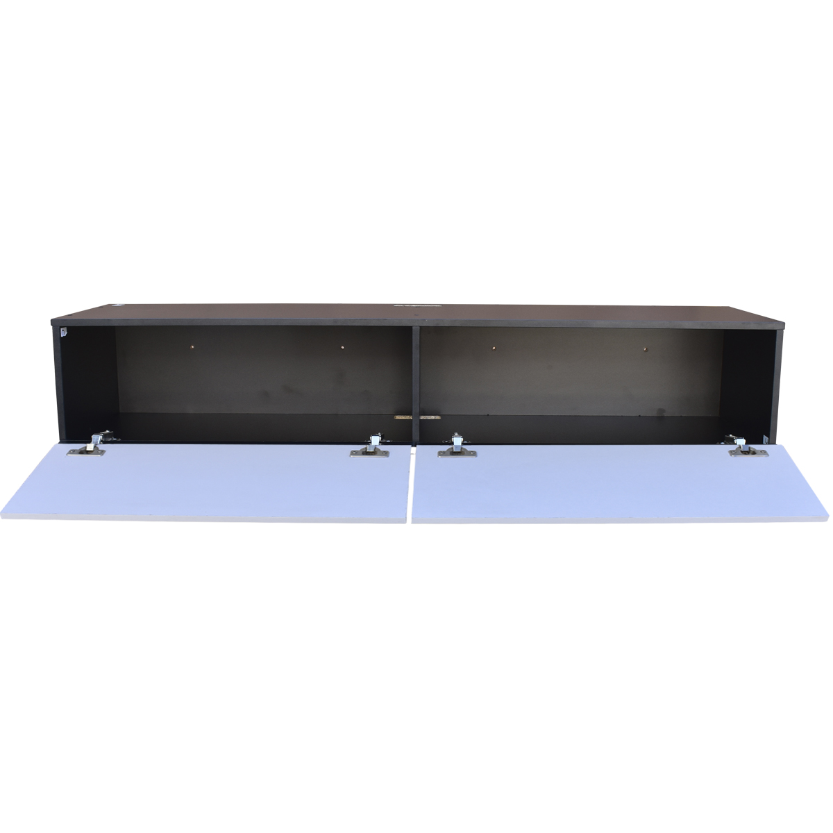 Centro De Entretenimiento para tv Flotante Hogare , 2 Puertas color Negro Blanco