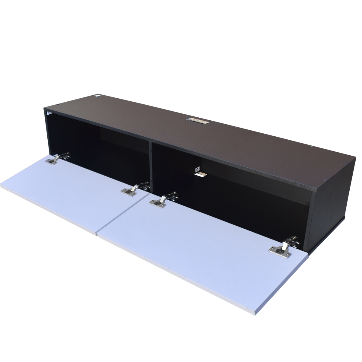 Centro De Entretenimiento para tv Flotante Hogare , 2 Puertas color Negro Blanco