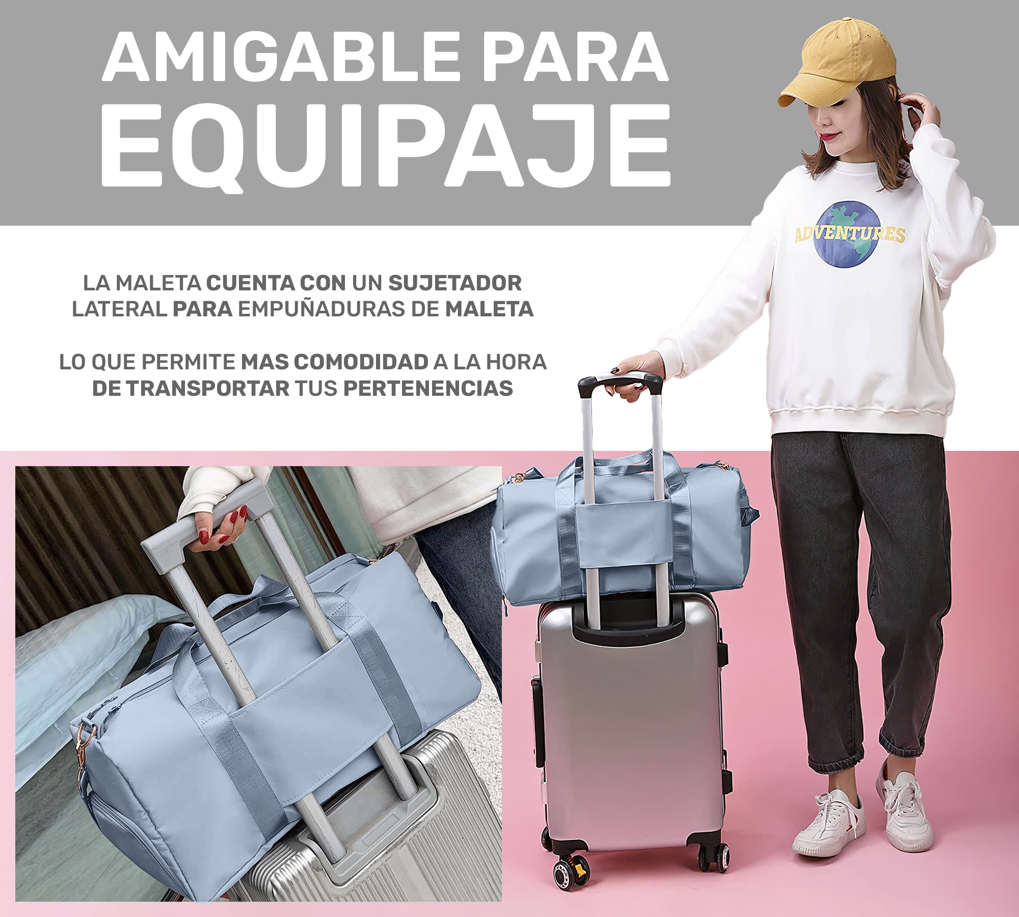  Bolsas organizadoras de maletas resistentes al desgaste de  poliéster de gran aplicación para equipaje de viaje, juego de accesorios de  viaje, color negro : Hogar y Cocina