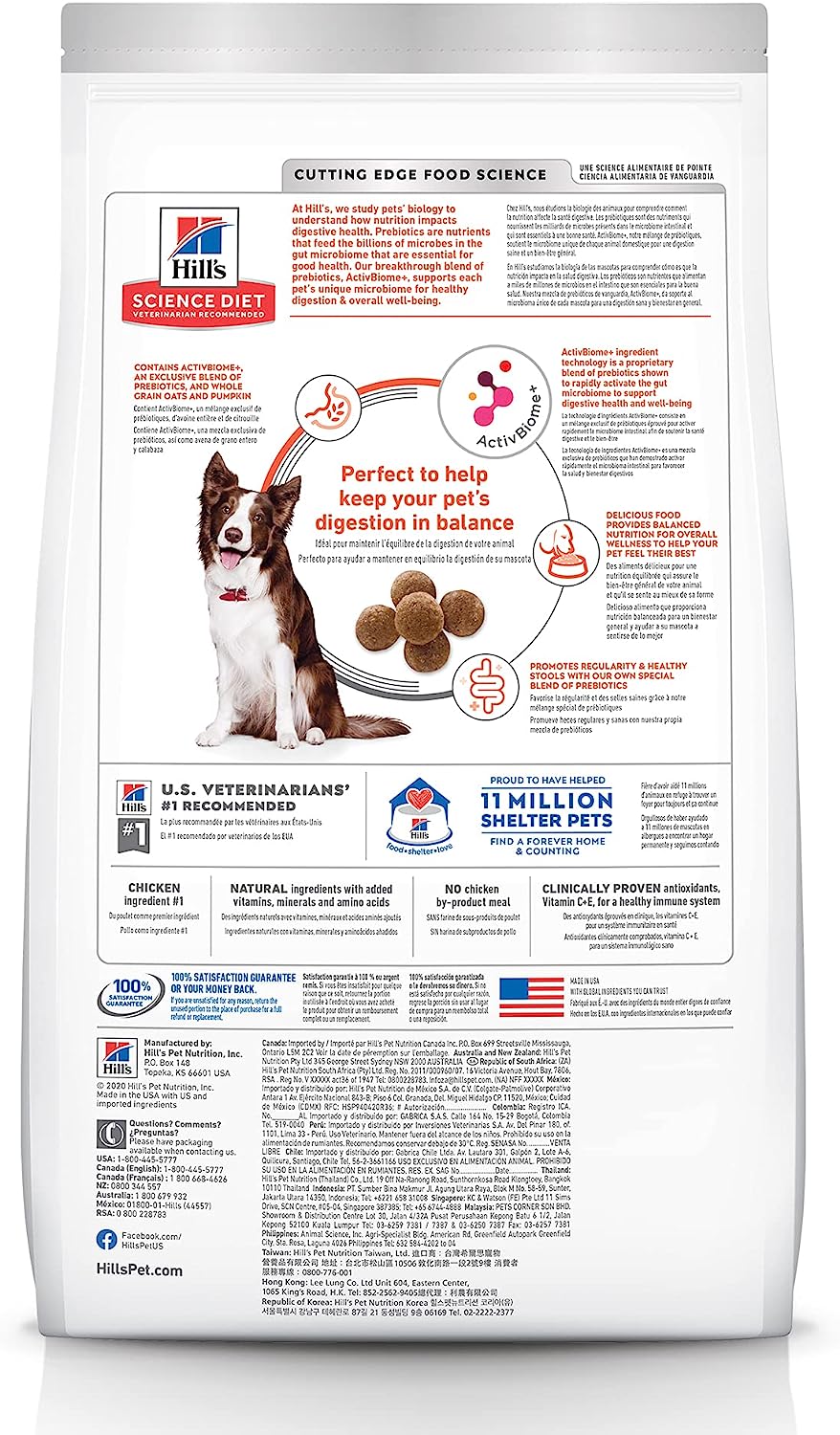Alimento Para Perro Hill's Science Diet Perfect Digestion Alimento Seco Adulto 5.4 kg Digestion Perfecta