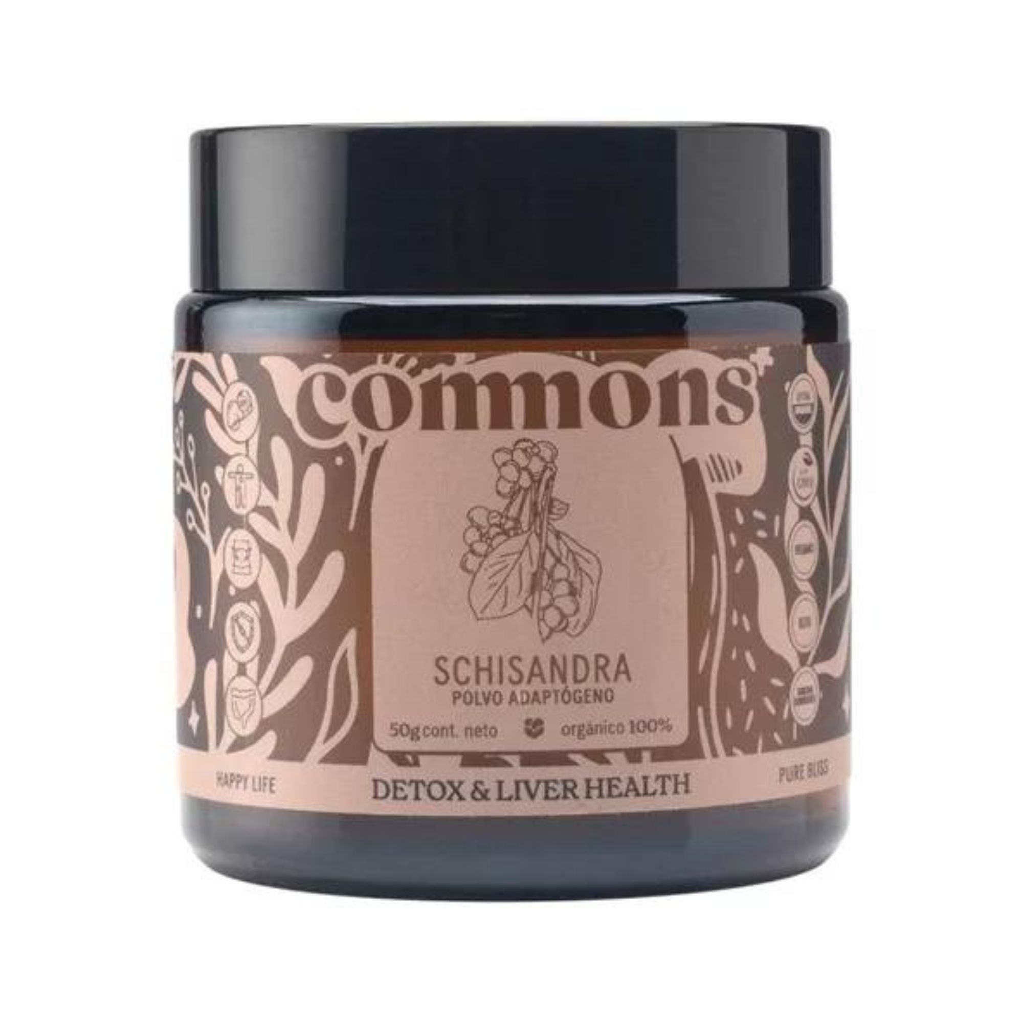 Schisandra Adaptógeno 50g Commons Polvo Berry 100% Orgánico