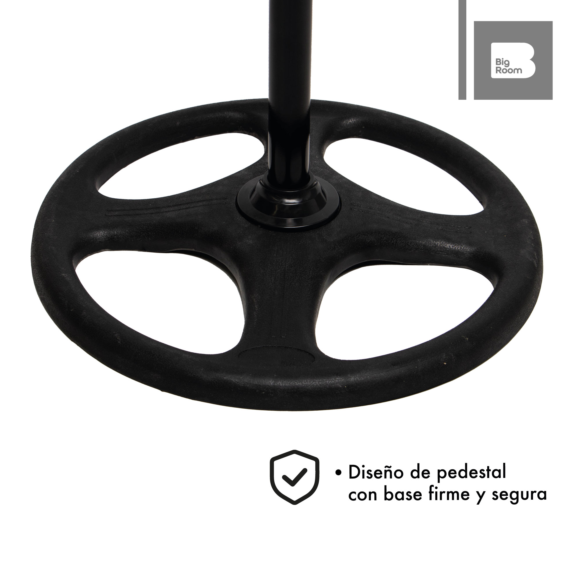 Ventilador 3 en 1 Pedestal, Piso y Pared 3 Aspas 18 Pulgadas Negro