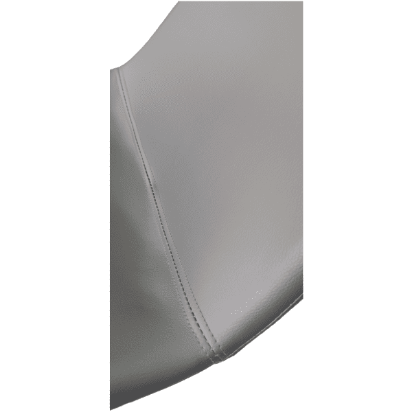 Banco Fijo ika Gris Piel PU Patas Metal Grupo Microtec Vintage Clasico Industrial Moderno Cocina Bar Restaurante desayunador Minimalista Acojinado 