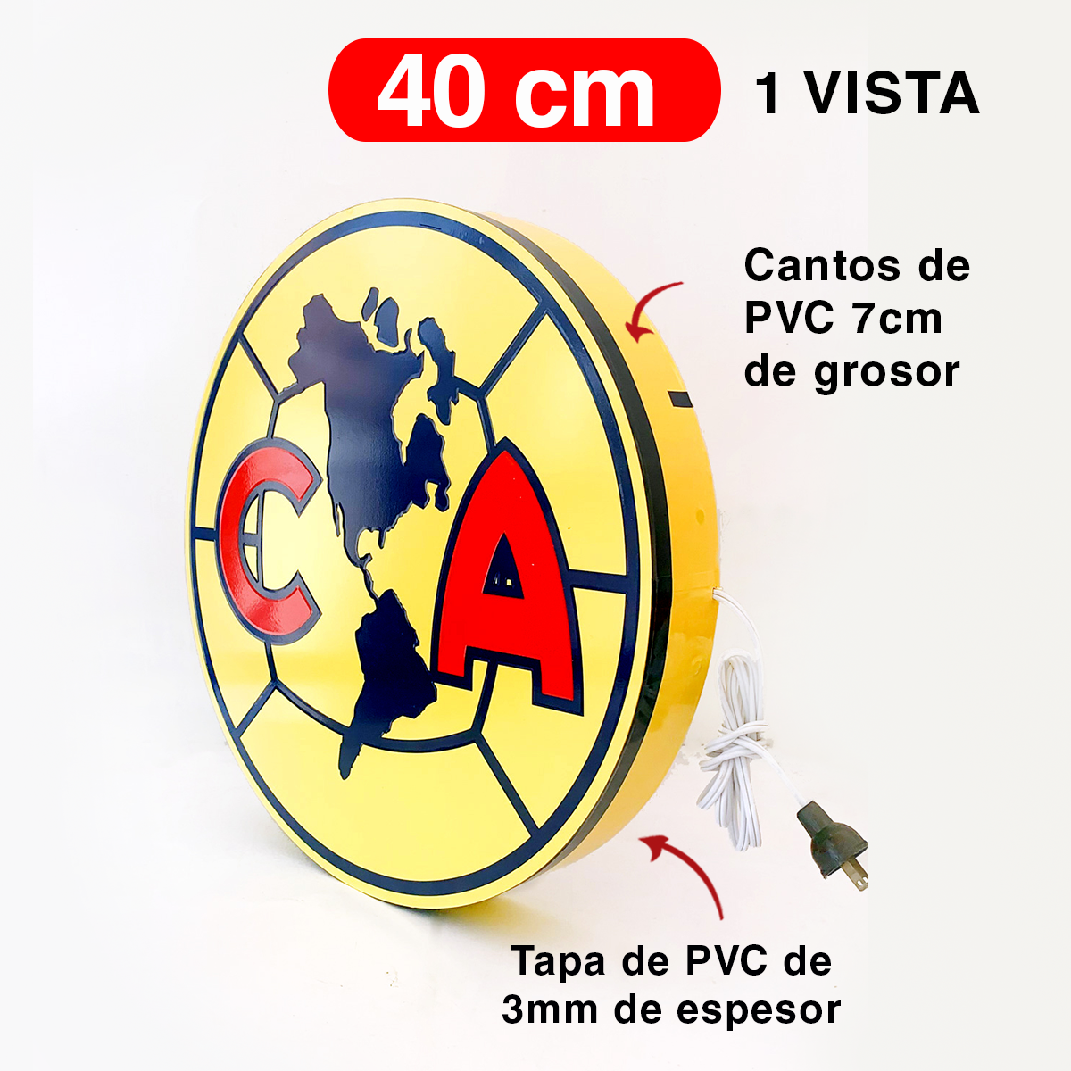 ANUNCIO LUMINOSO DECORATIVO CLUB AMERICA 