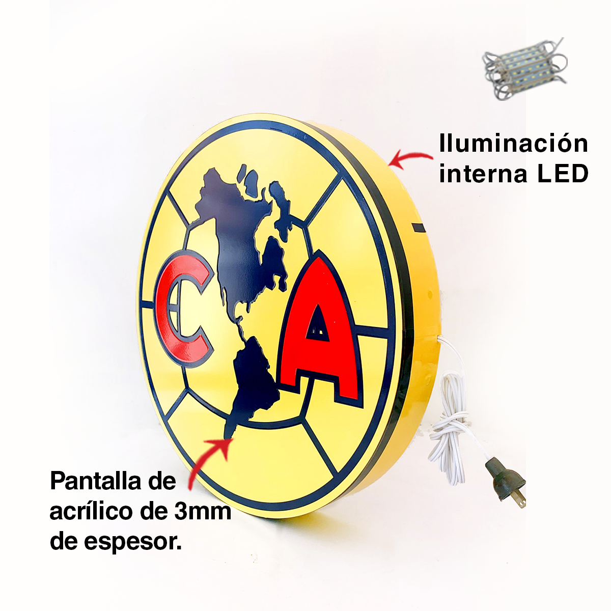 ANUNCIO LUMINOSO DECORATIVO CLUB AMERICA 