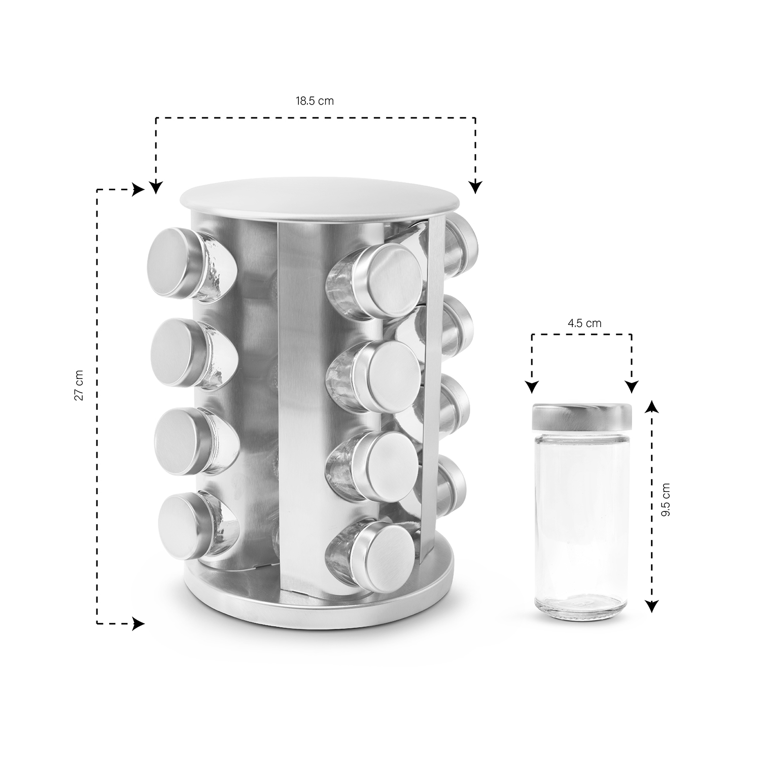 Organizador Giratorio con 16 frascos especieros
