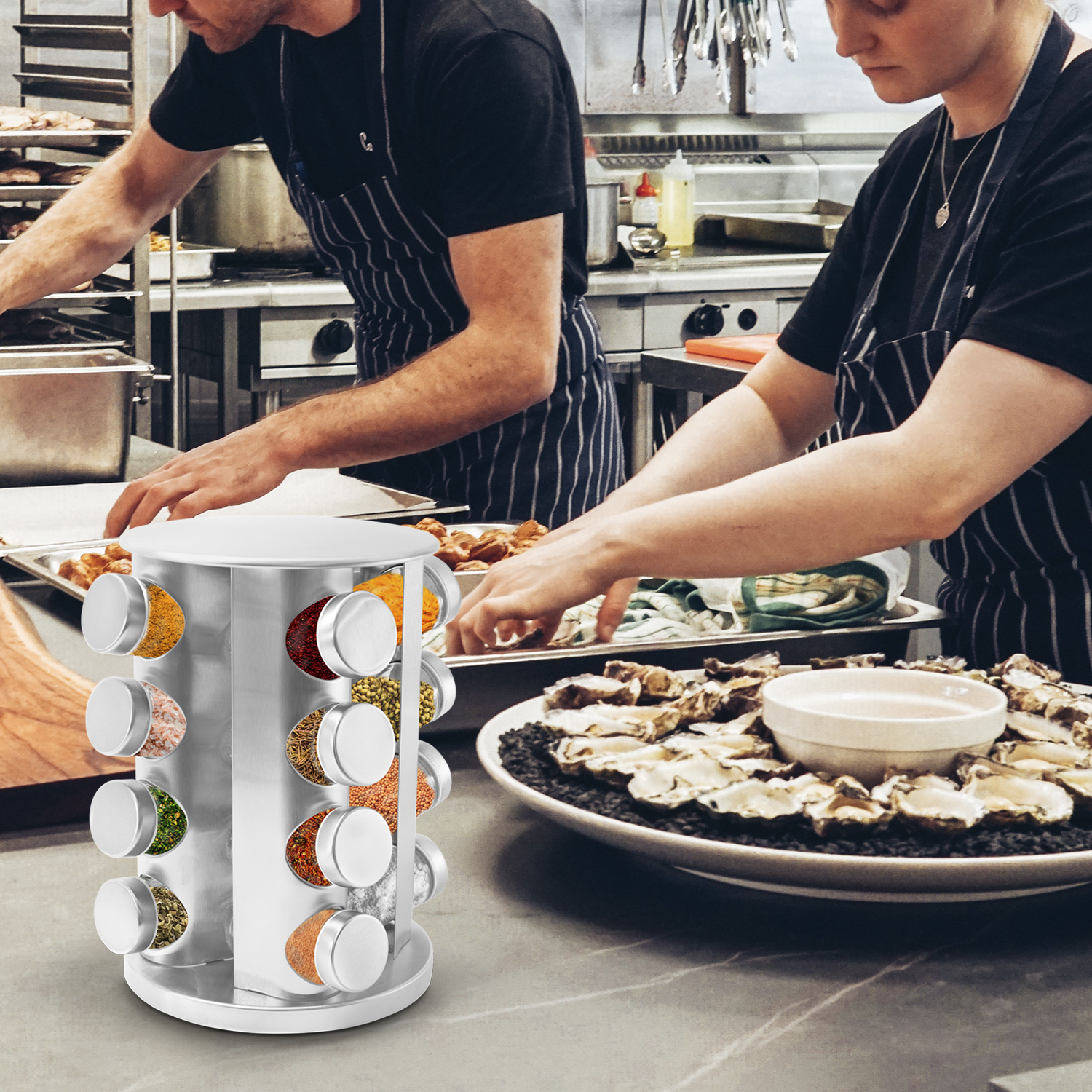 Organizador Giratorio con 16 frascos especieros