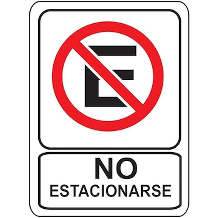 Anuncios Preventivos de Calidad MXSPV-048 30x40 cm No Estacionarse Normal Señalamientos Prohibitivos