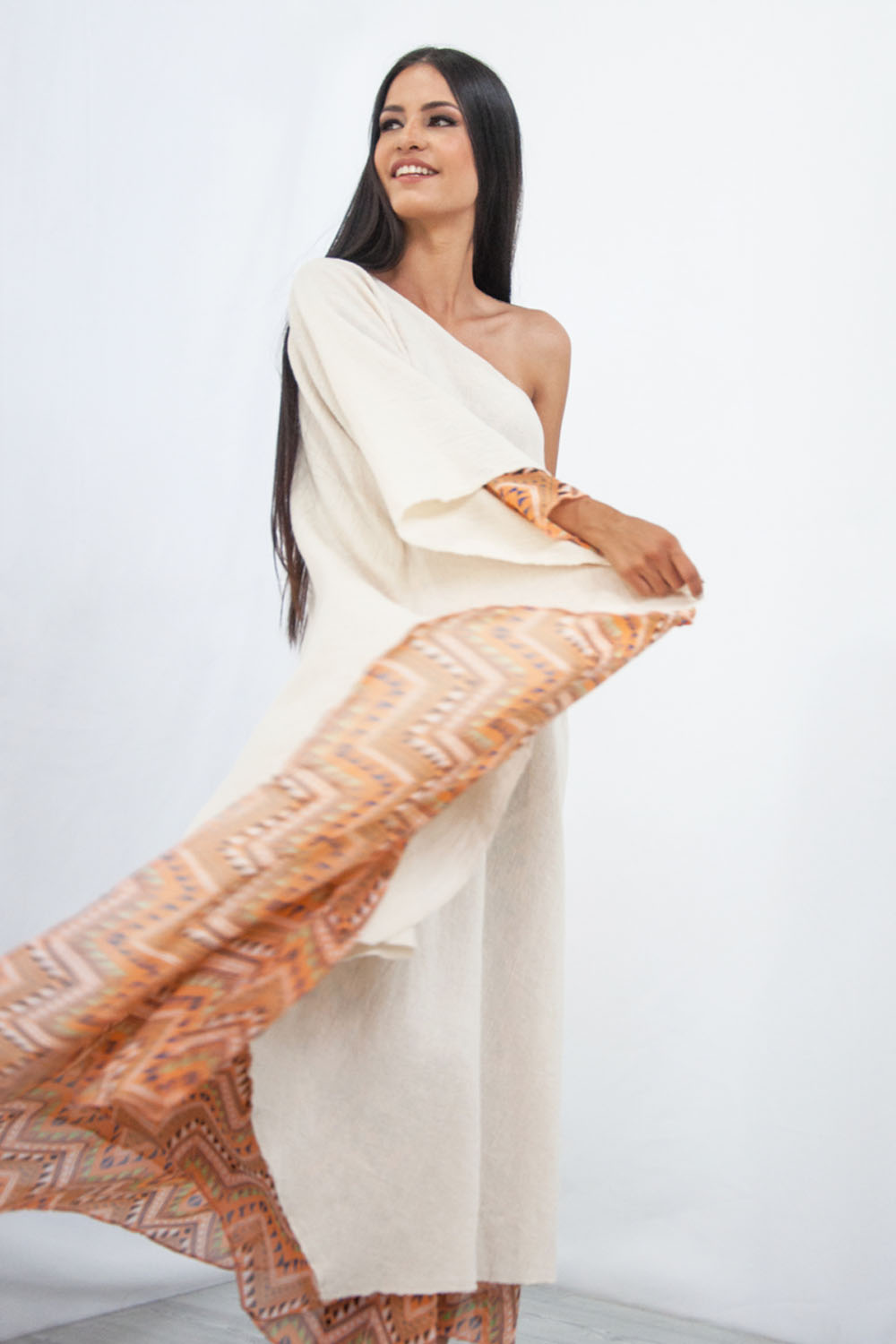 Vestido Oversize A ÁNGELOZANO Manta algodón y poliester AL-W08