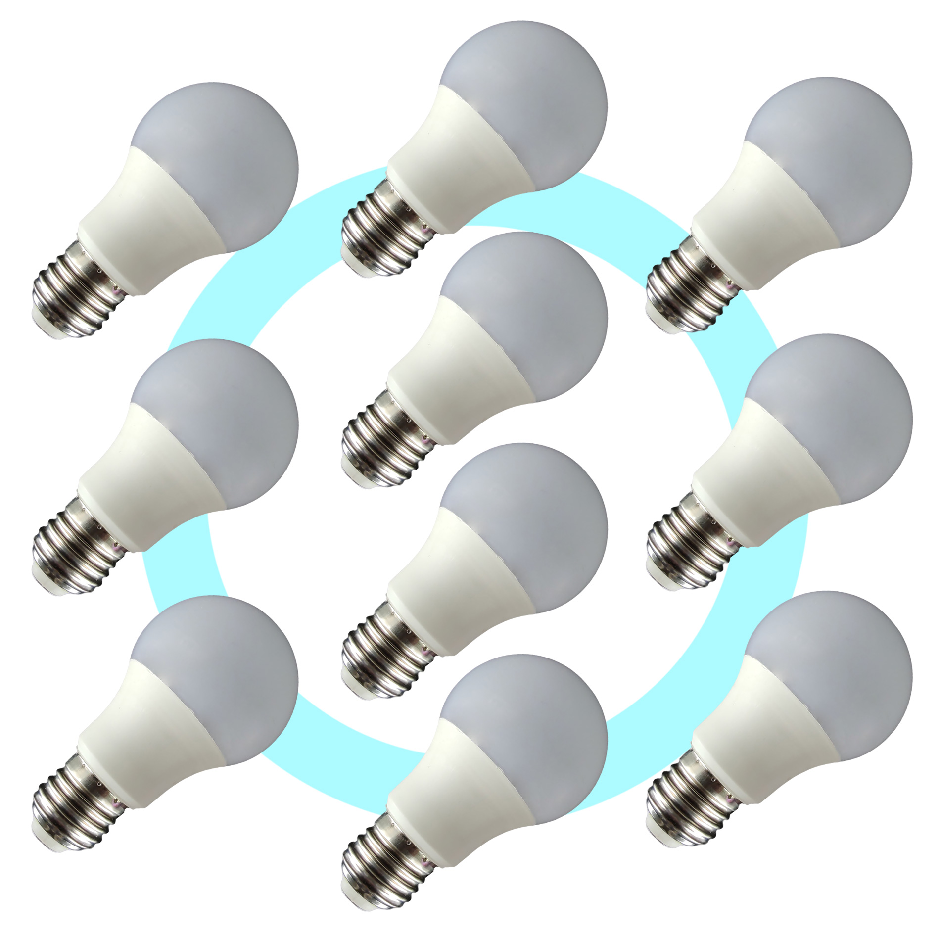 Foco Led 7w Tipo Bombilla Luz Blanca Fria 10 Piezas