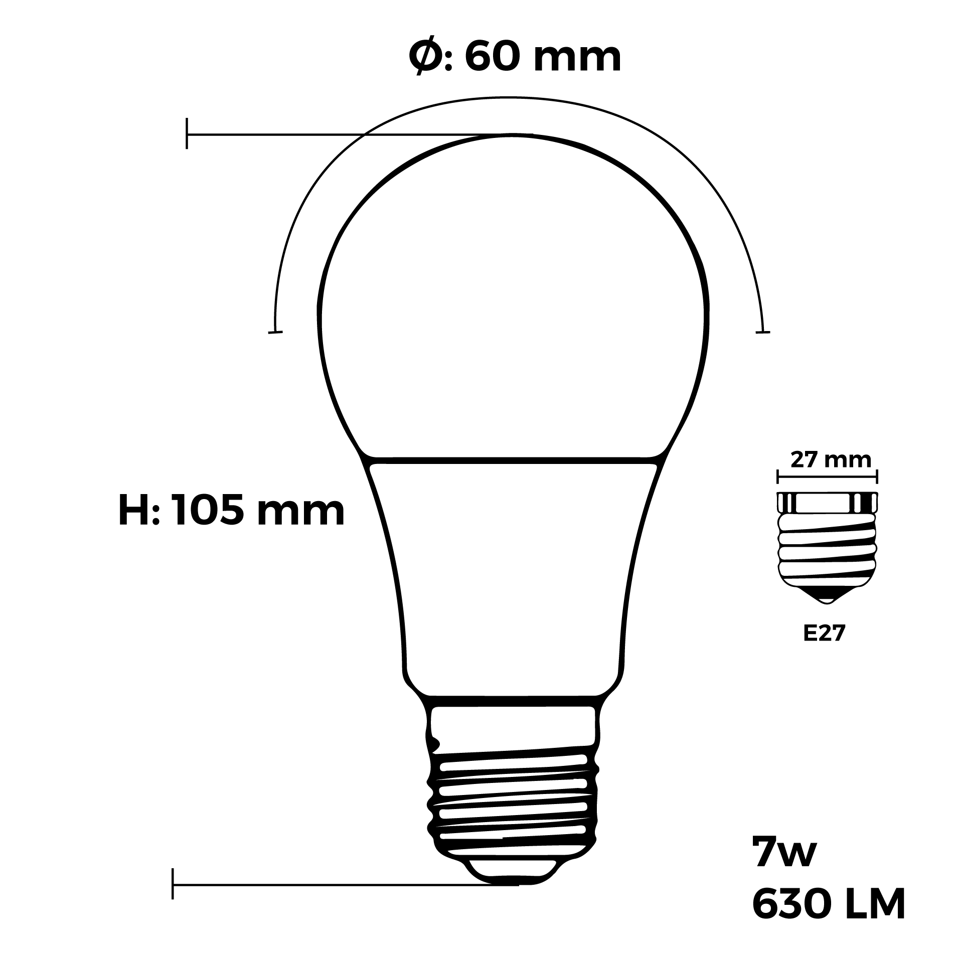 Foco Led 7w Tipo Bombilla Luz Blanca Fria 10 Piezas