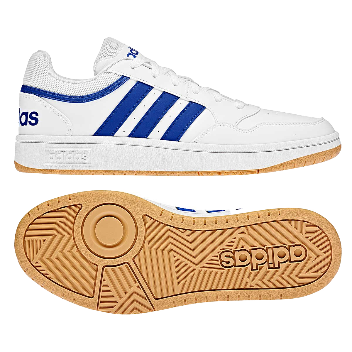TENIS ADIDAS HOOPS 3.0 LOW CLASSIC VINTAGE BLANCO AZUL