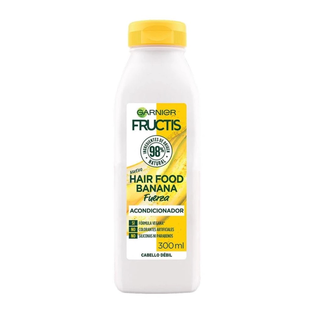 Garnier Fructis Hair Food Platano Shampoo, Acondicionador, Mascarilla 3 Piezas