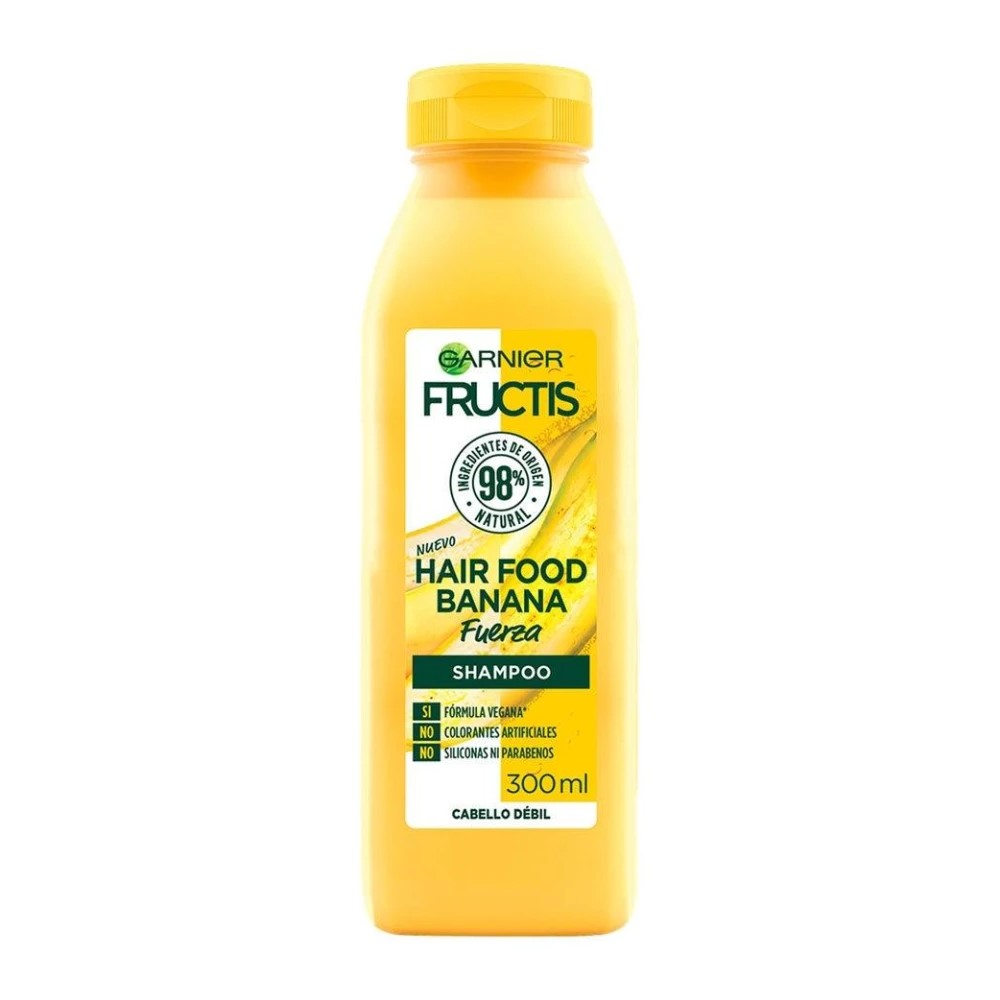 Garnier Fructis Hair Food Platano Shampoo, Acondicionador, Mascarilla 3 Piezas