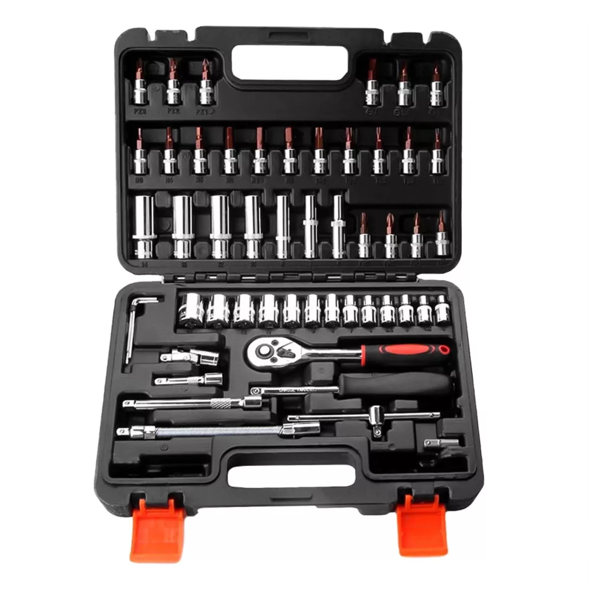 Juego De Dados De 1/4inch Para Reparar Auto Bicicleta 53 Pzas
