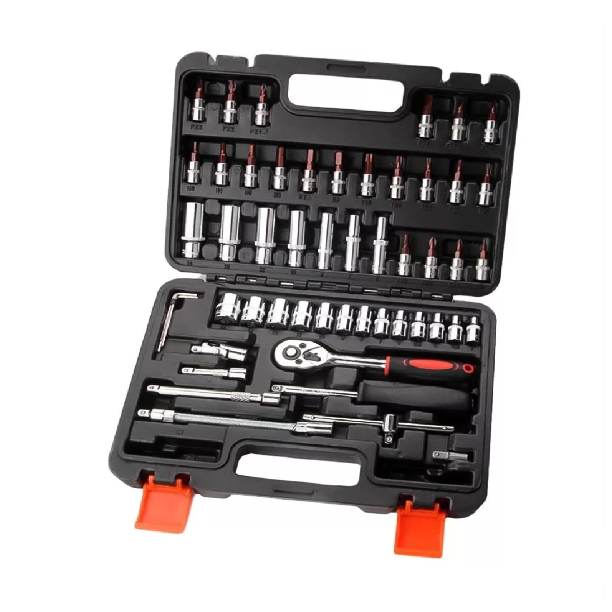 Juego De Dados De 1/4inch Para Reparar Auto Bicicleta 53 Pzas
