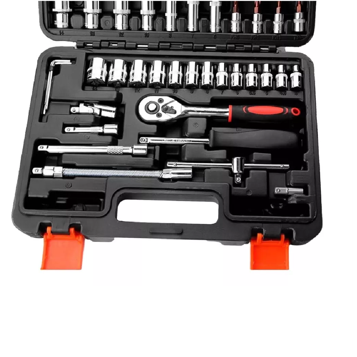 Juego De Dados De 1/4inch Para Reparar Auto Bicicleta 53 Pzas