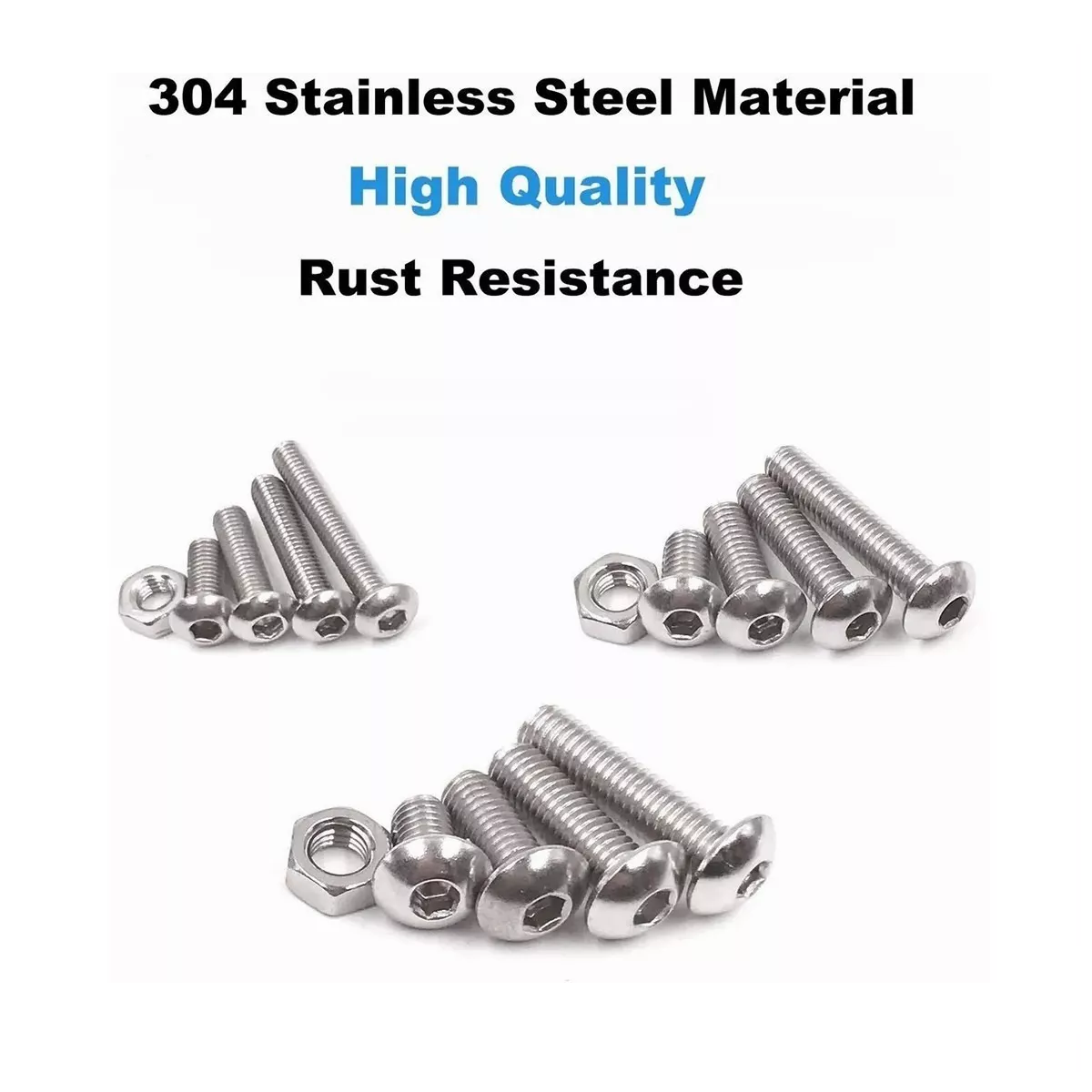 Tornillos Hexagonales M3x25 Mm De Acero Inoxidable A2 – Pack De 5 Con Tuercas Nyloc Y Arandelas