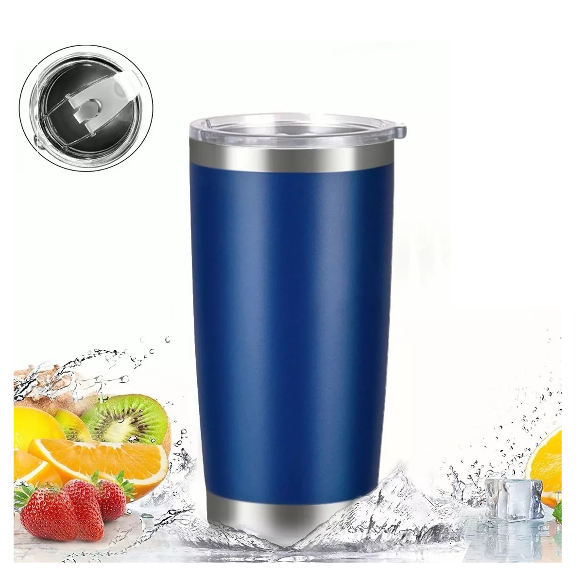 Termo De Acero Inoxidable 20oz Azul