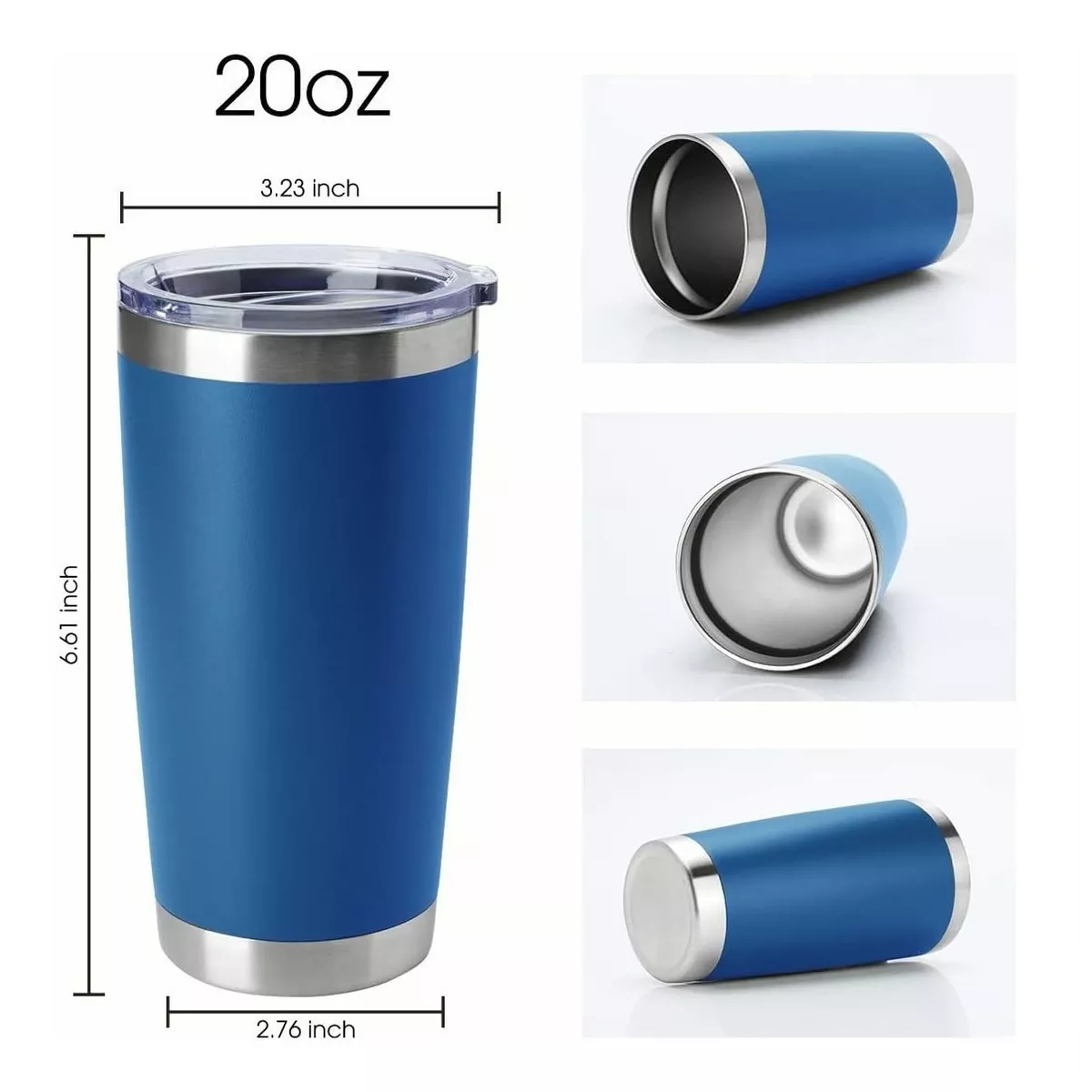 Termo De Acero Inoxidable 20oz Azul