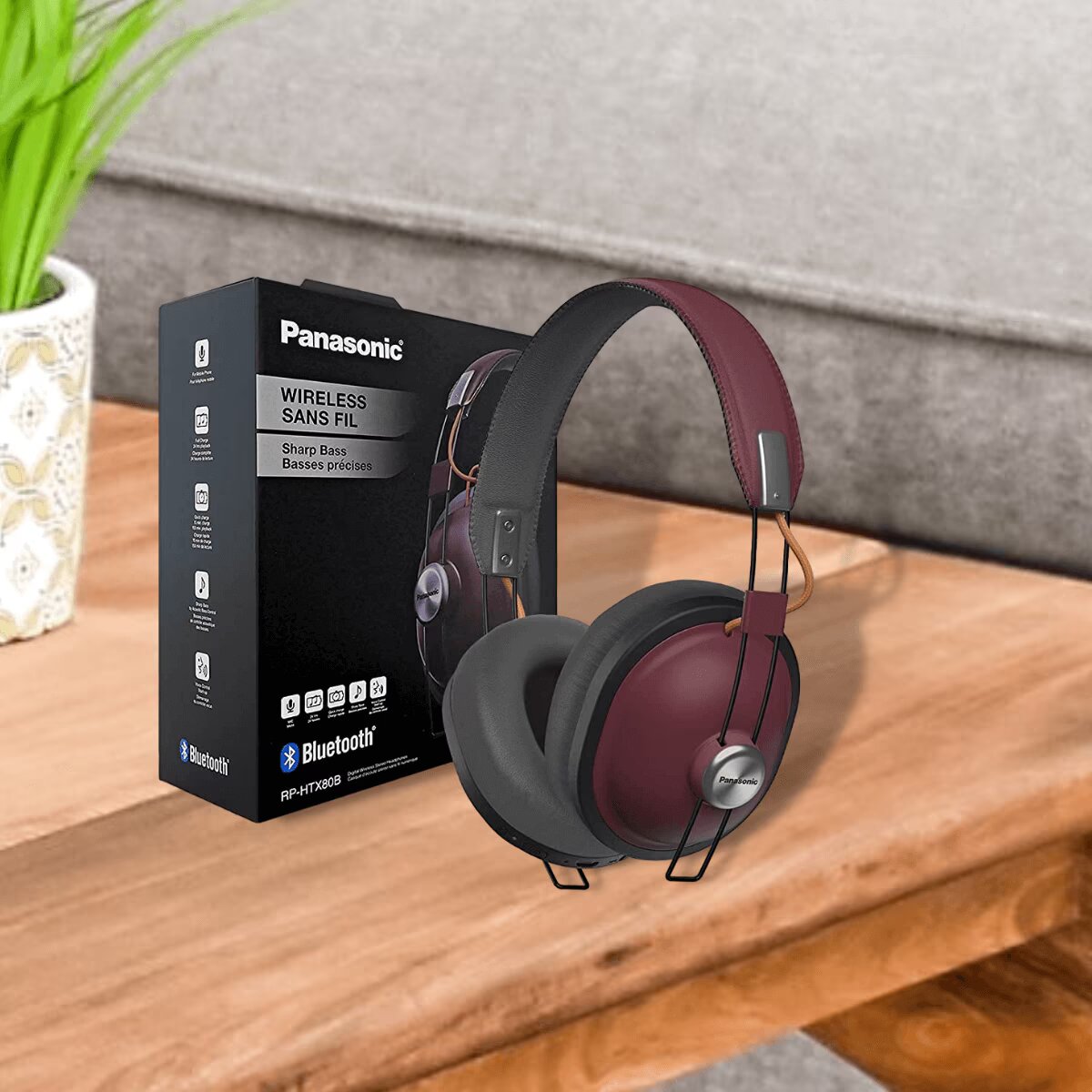 AURICULARES RETRO BT ROJO PANASONIC