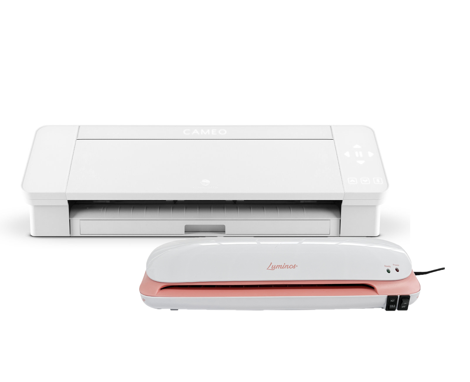 DUO Silhouette Cameo 4 Color Blanco + Laminadora Pink 9"