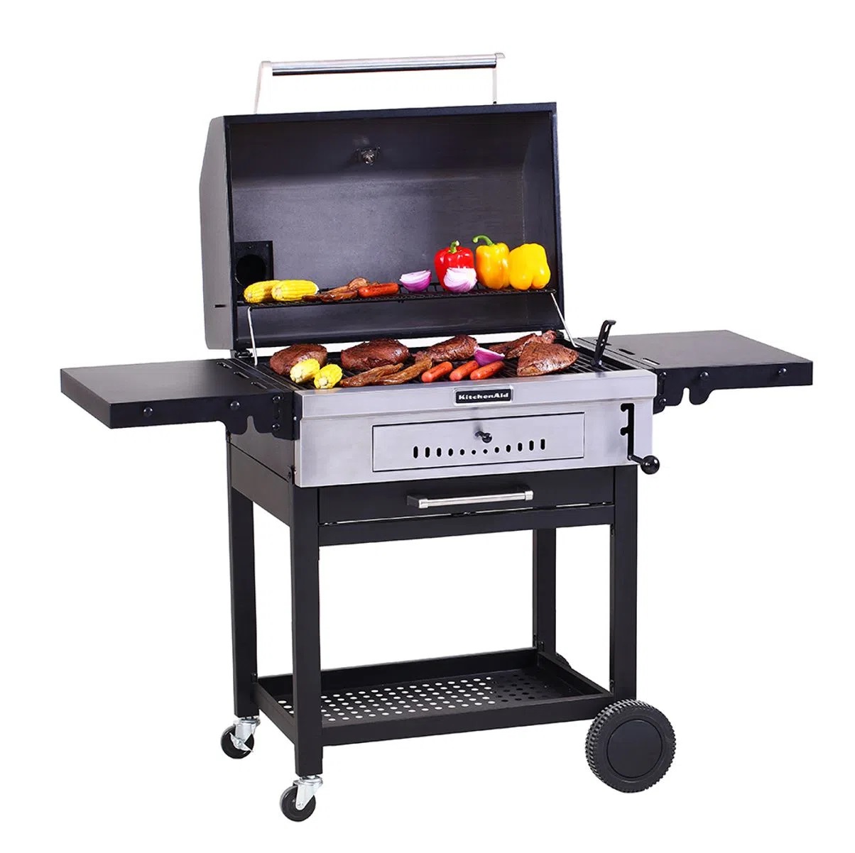 Asador Cart-Style de Carbón KitchenAid 810-0021 Negro.