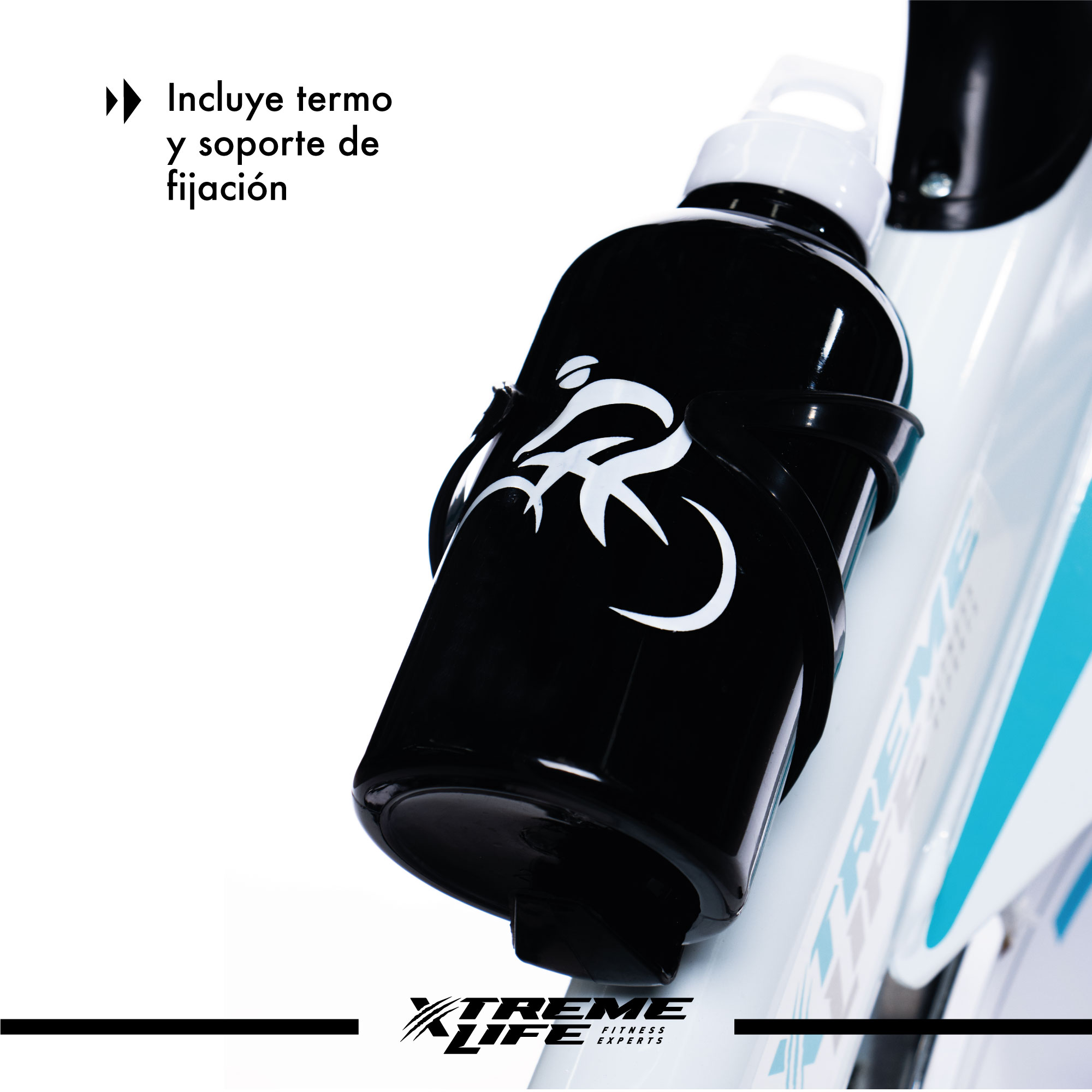 Bicicleta Spinning Fija 20 Kilos Profesional Cardio Indoor Blanco