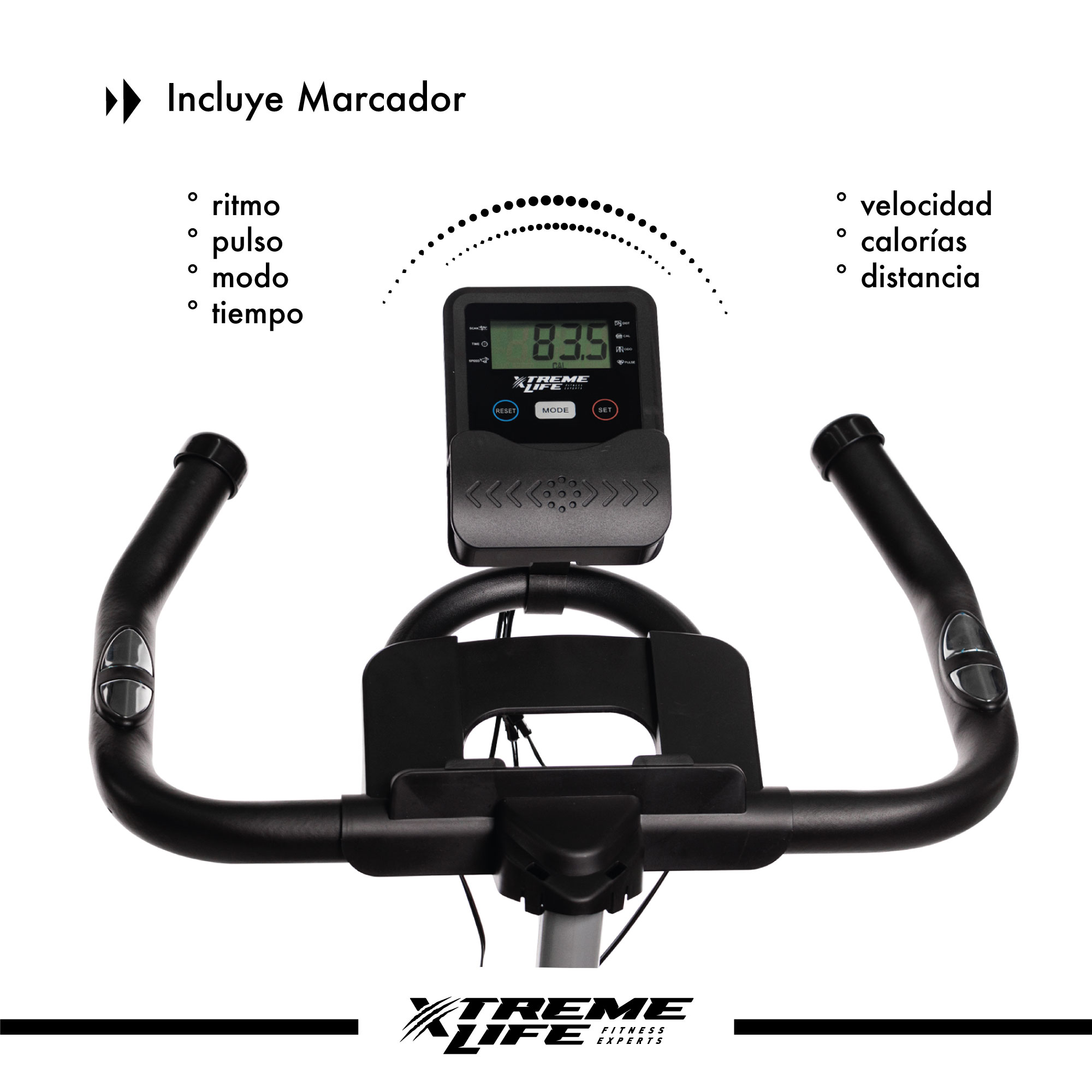 Bicicleta Spinning Fija 20 Kilos Profesional Cardio Indoor Negro