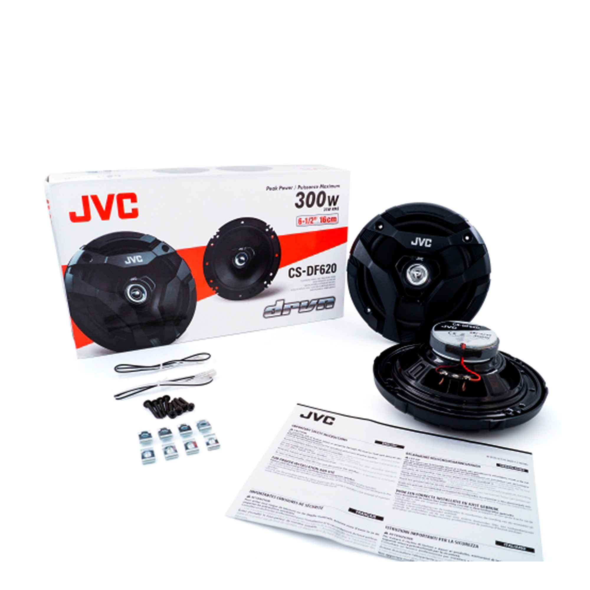 Bocinas Coaxiales para Auto JVC CS-DF620 300 Watts 6.5 Pulgadas 4 Ohms DF Series 