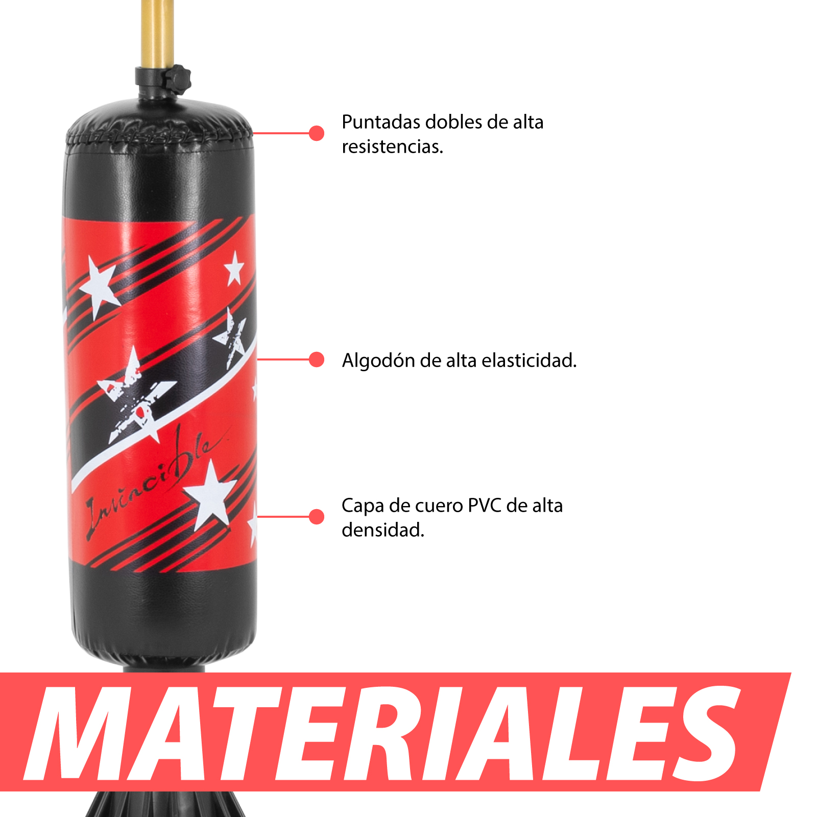 Costal de Box Altera con Barra De Reflejos Giratoria y Pera De Velocidad para Adultos y Niños