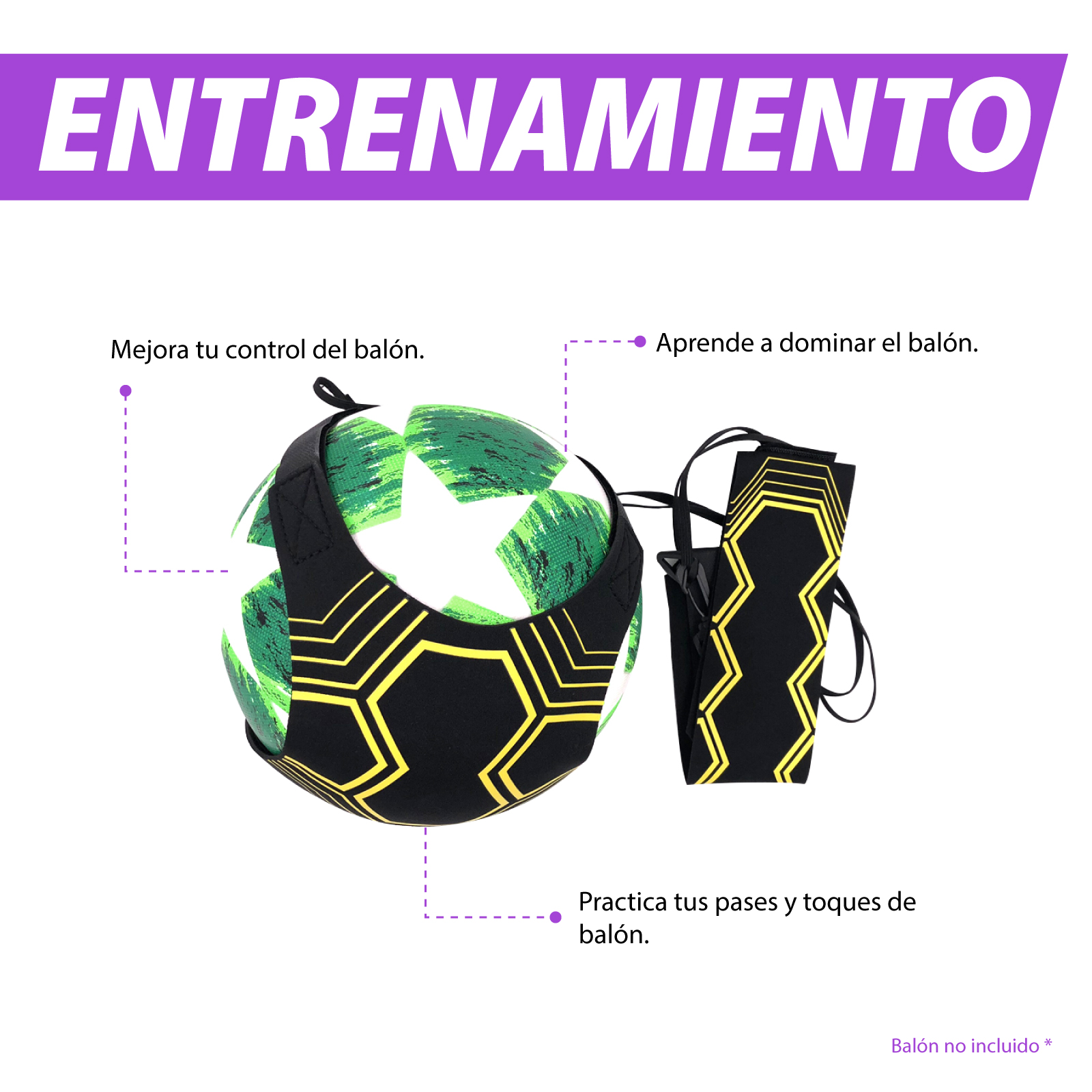 Cinturón de Entrenamiento de Fútbol Altera, Cinturón de Balón Ajustable para Niños y Adultos