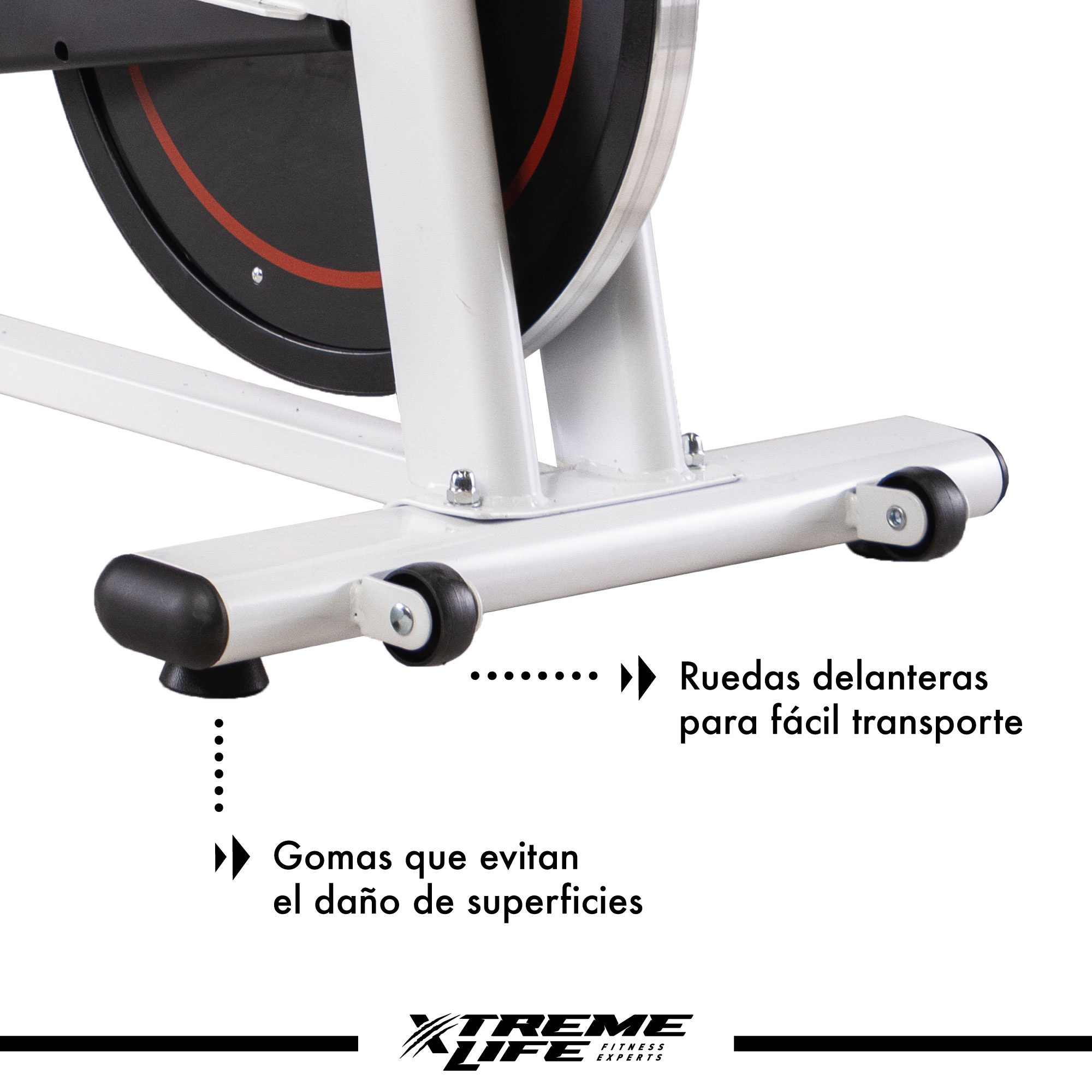 Bicicleta Spinning 15 kg Freno Magnetico Bicicleta Fija Gym Blanco