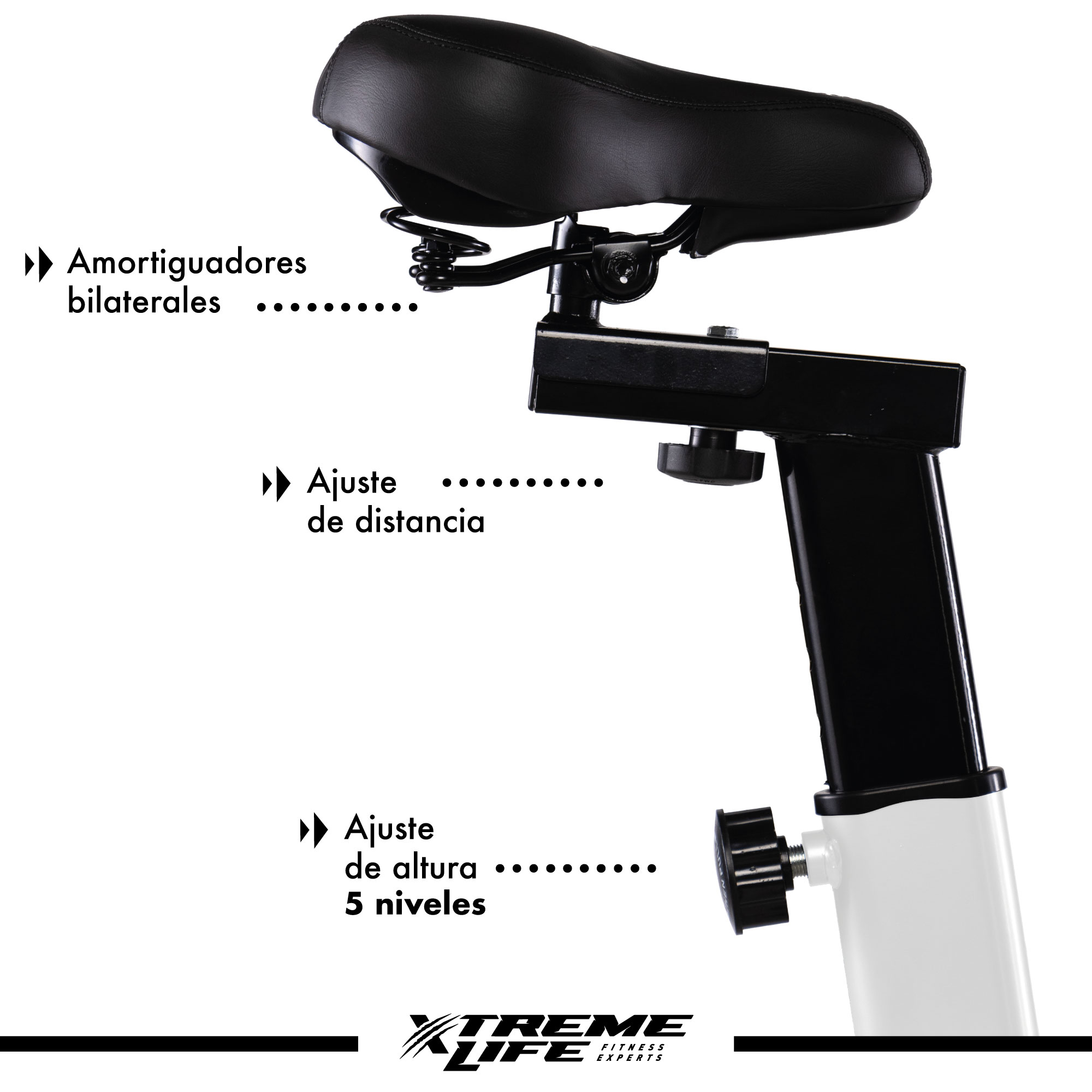 Bicicleta Spinning 15 kg Freno Magnetico Bicicleta Fija Gym Blanco