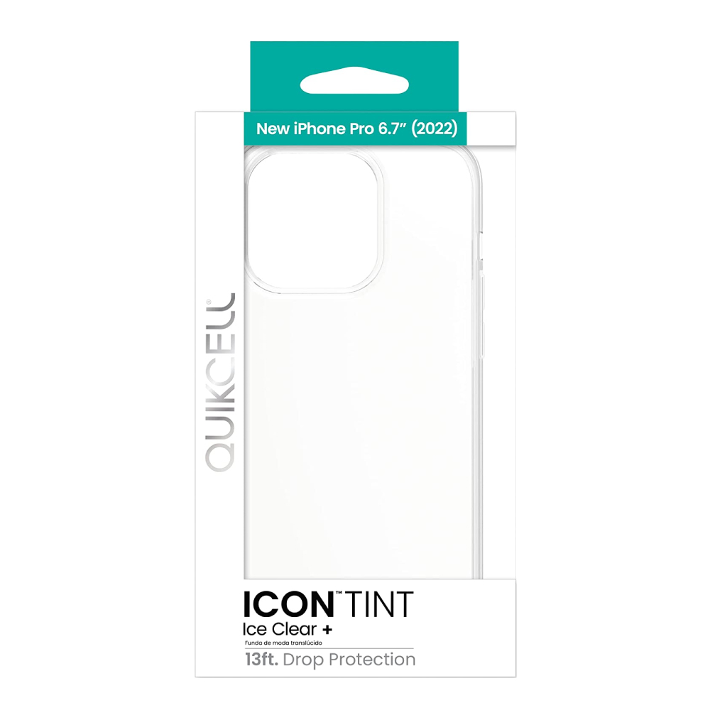 Estuche Protector Transparente Quikcell iPhone 15 Pro Max ICON TINT - Ice, Ice, Accesorios para Celulares