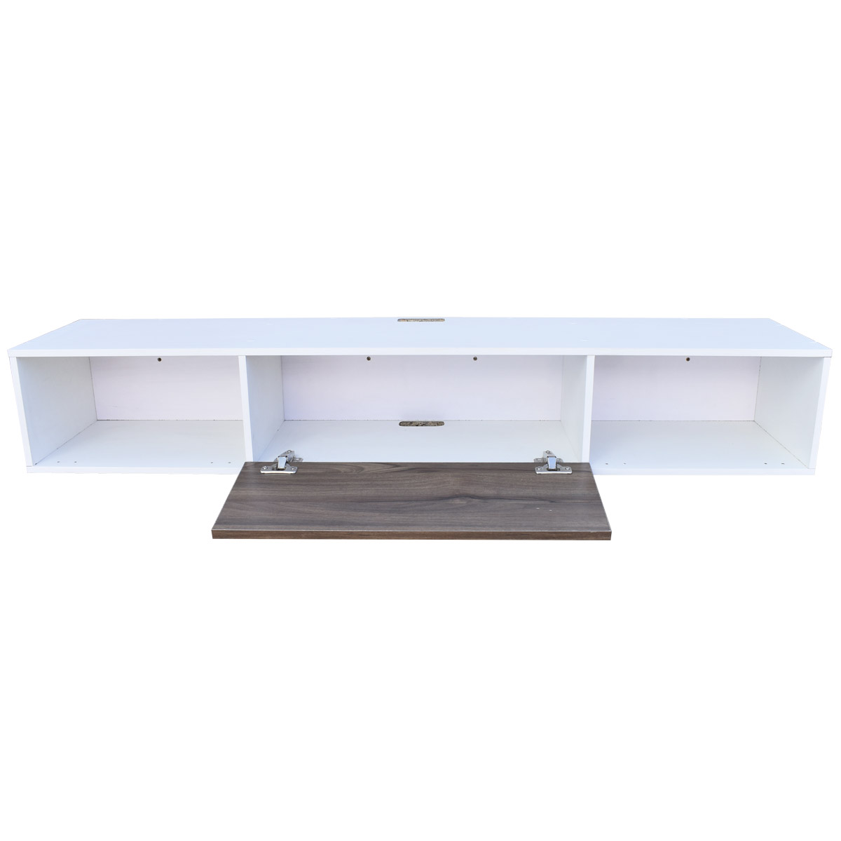 Centro De Entretenimiento para tv Flotante Hogare 140, con 1 Puerta color Blanco Parota