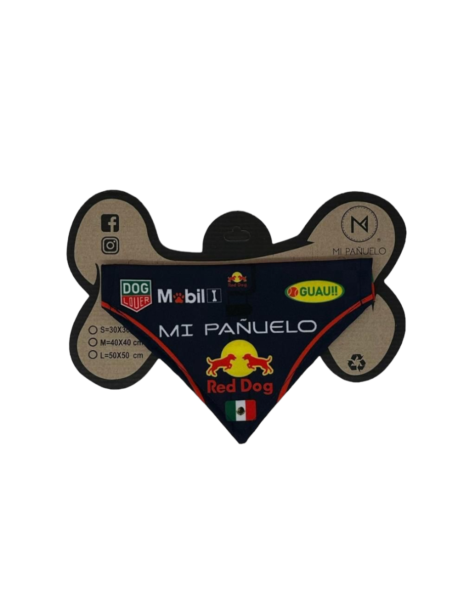 PAÑUELO PARA MACOSTA DOBLE VISTA CARRERAS ROJO Y AZUL M