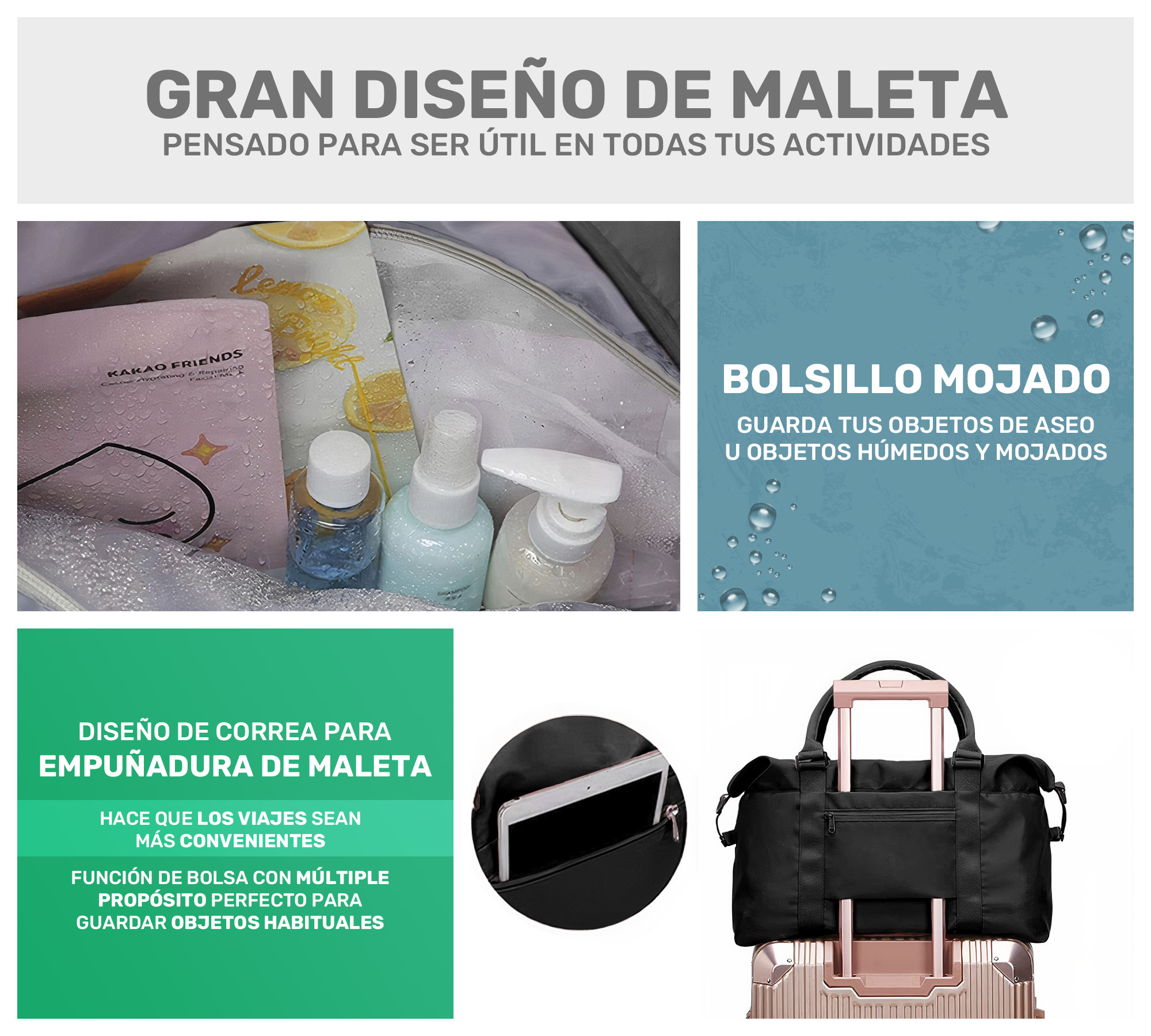 MALETA DEPORTIVA BOLSA GYM VIAJE MOCHILA FITNESS BAG