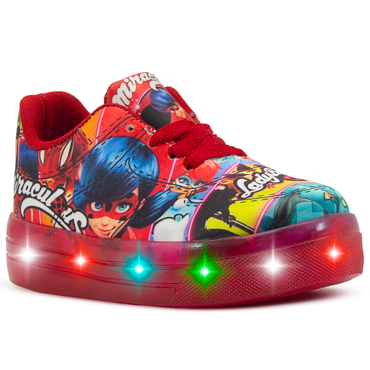 Tenis Luces Led Para Niña Marinette Ladybug Miraculous