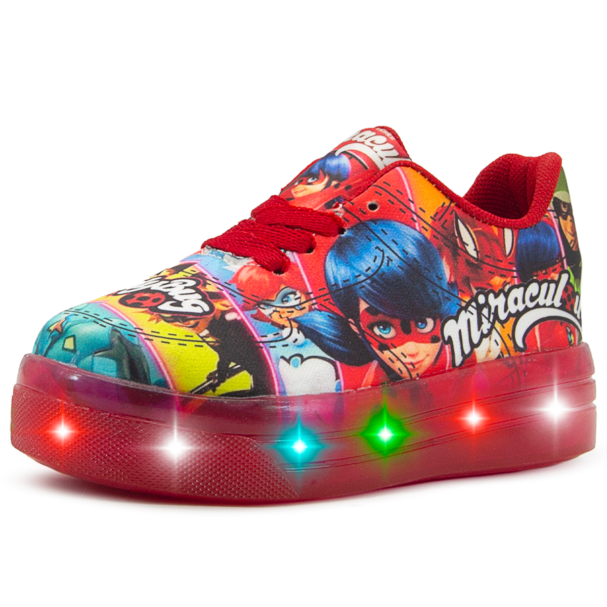 Tenis Luces Led Para Niña Marinette Ladybug Miraculous